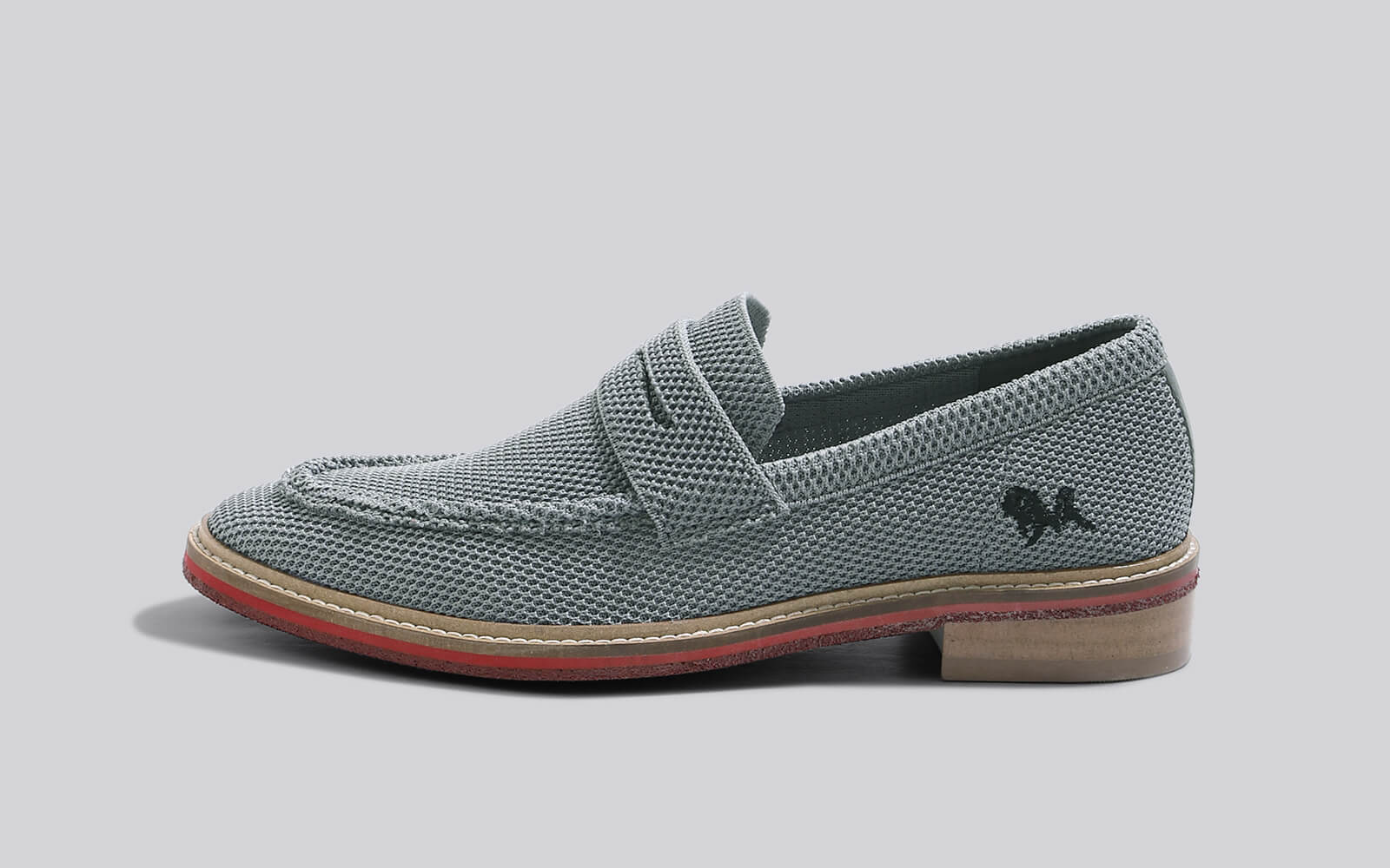 Neeman's Block Heel Loafers : Grey
