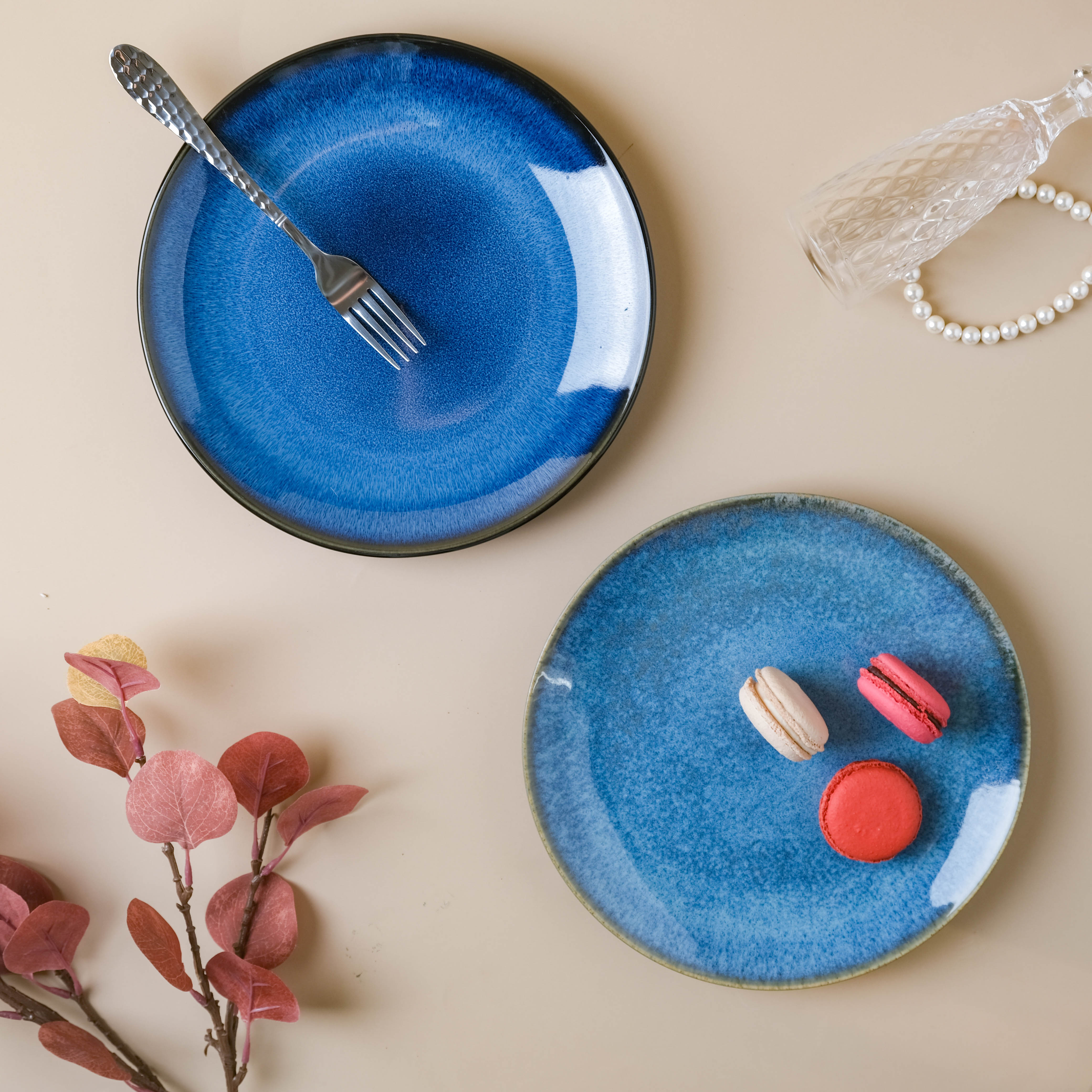 Nestasia Glossy Blue Dinner Plate