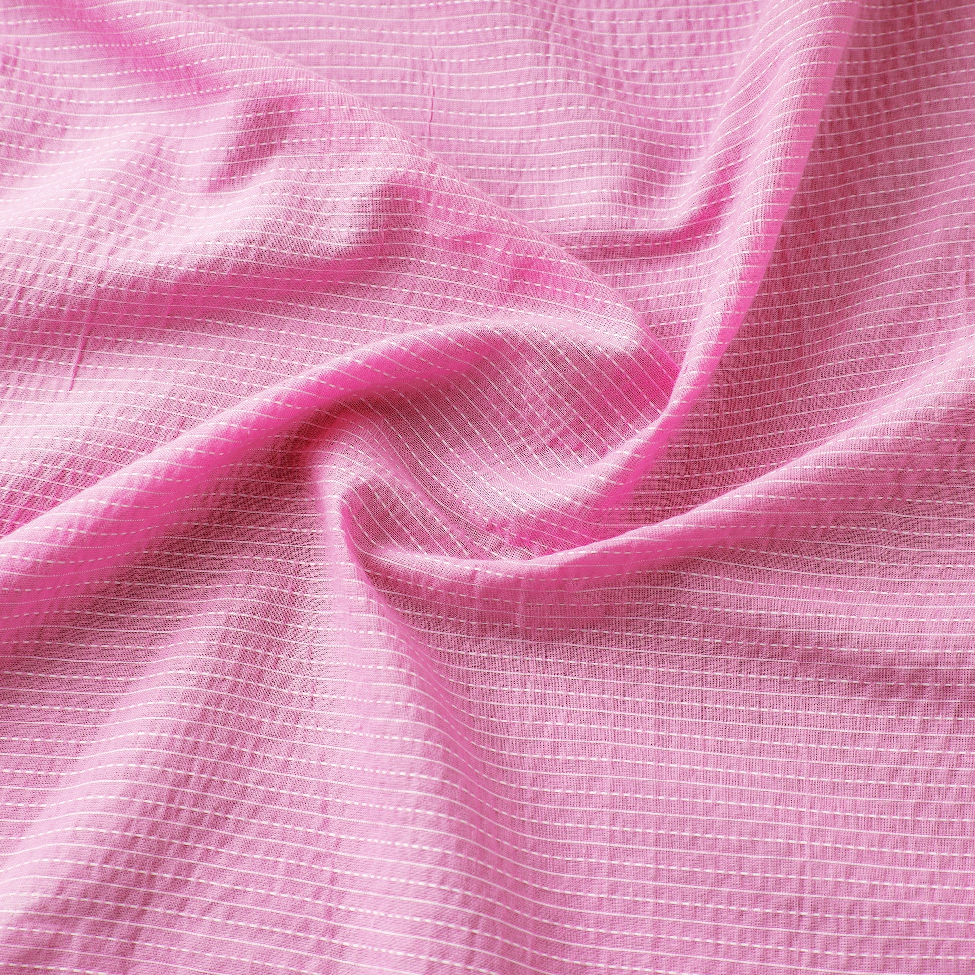 ITOKRI CRAFTS INITIATIVE Baby Pink - Prewashed Running Stitch Plain Cotton Fabric 24 - view 2