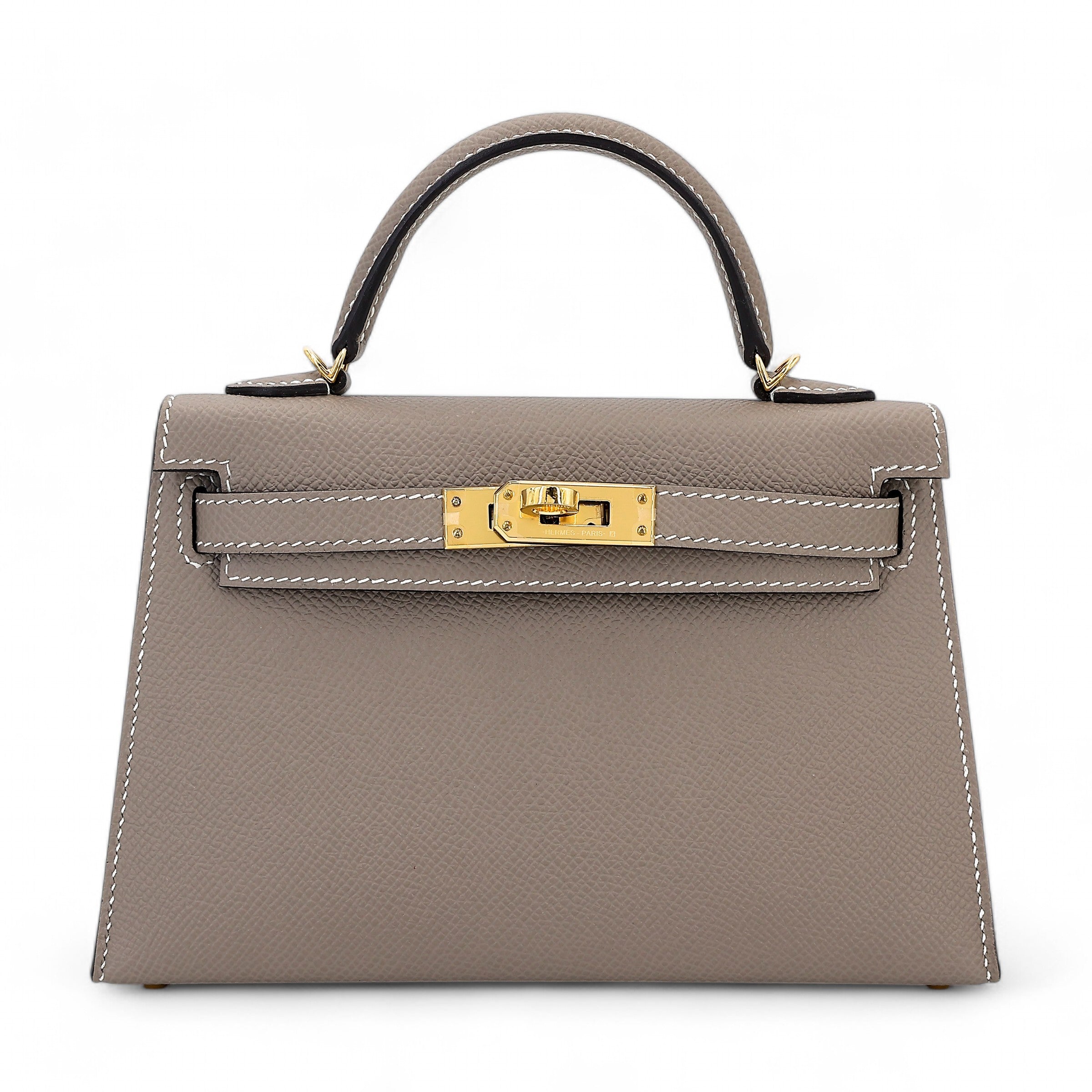 Cop Underdog HERMÈS Mini Kelly II HSS Gris Asphalte Epsom Gold hardware