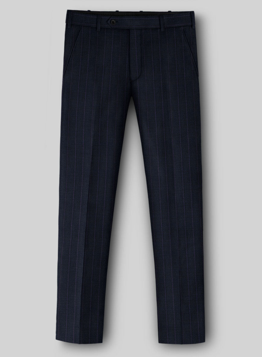 StudioSuits Napolean Gavino Stripe Blue Wool Pants