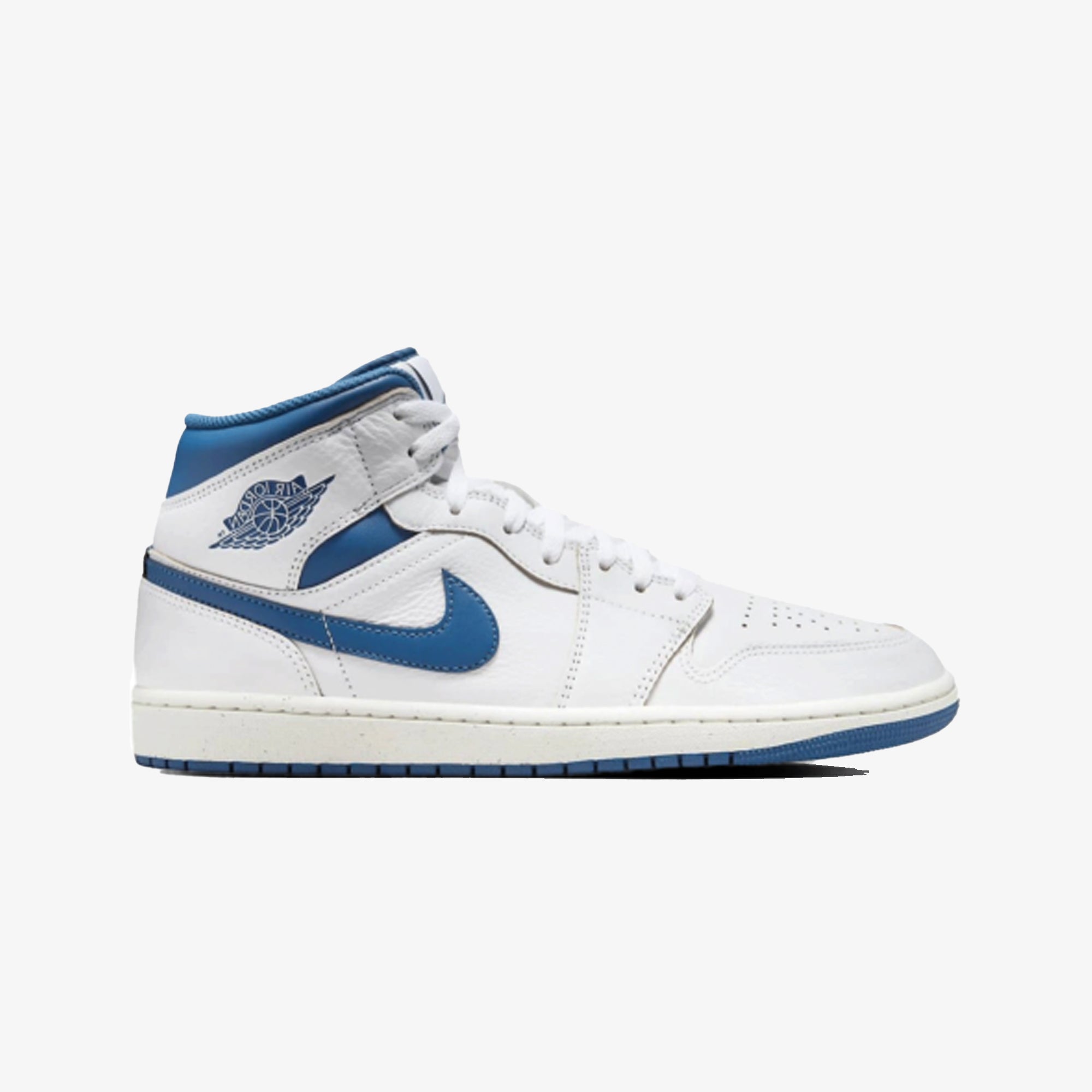 Jordan | AIR JORDAN 1 MID SE { WHITE/INDUSTRIAL BLUE-SAIL
