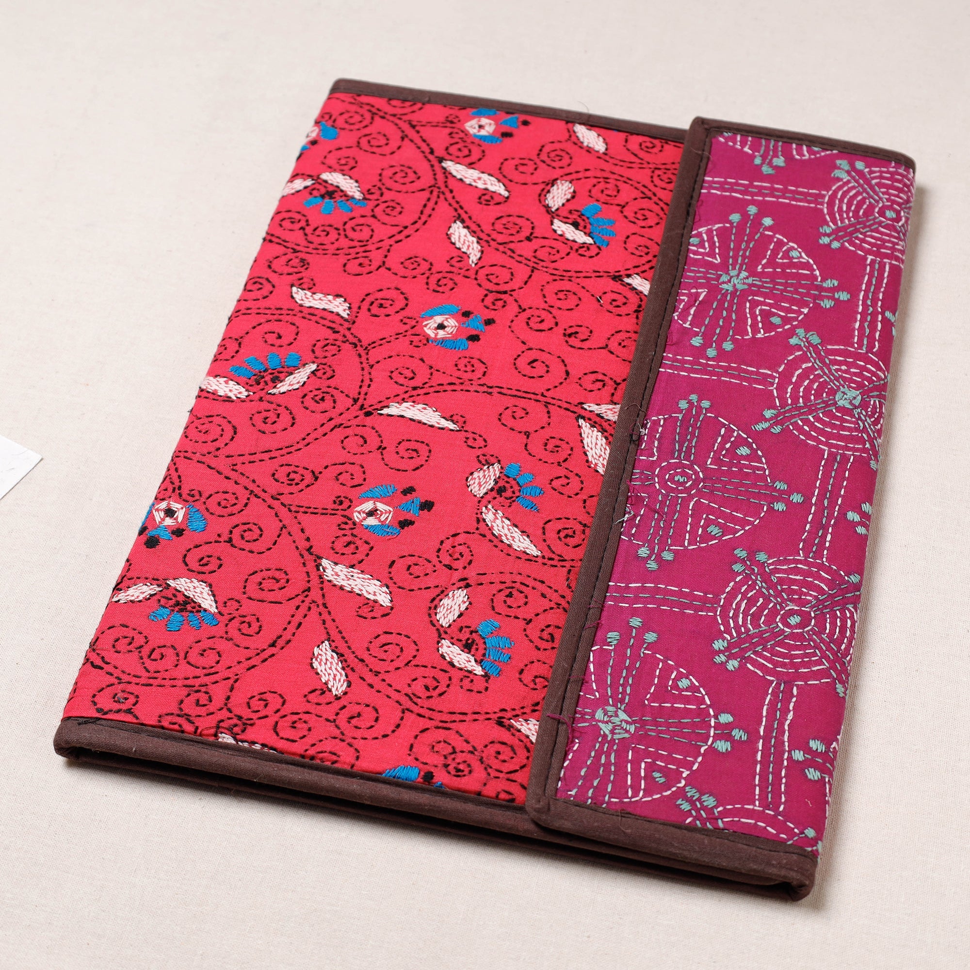 ASALKAAR Bengal Kantha Work Handcrafted File Folder - view 2