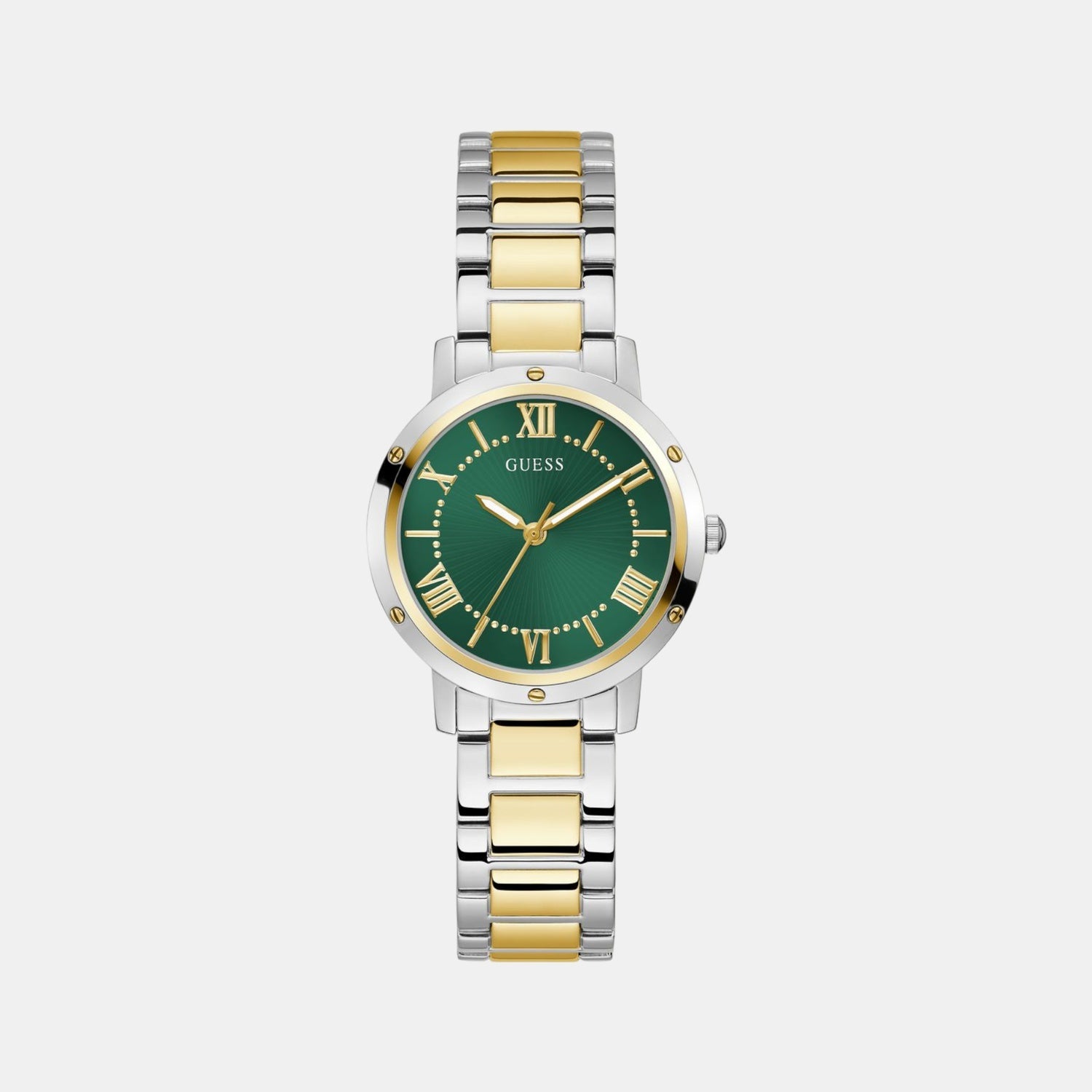 Guess Dress Women Quartz Green Dial Analog Recycled Steel Watch GW0404L5