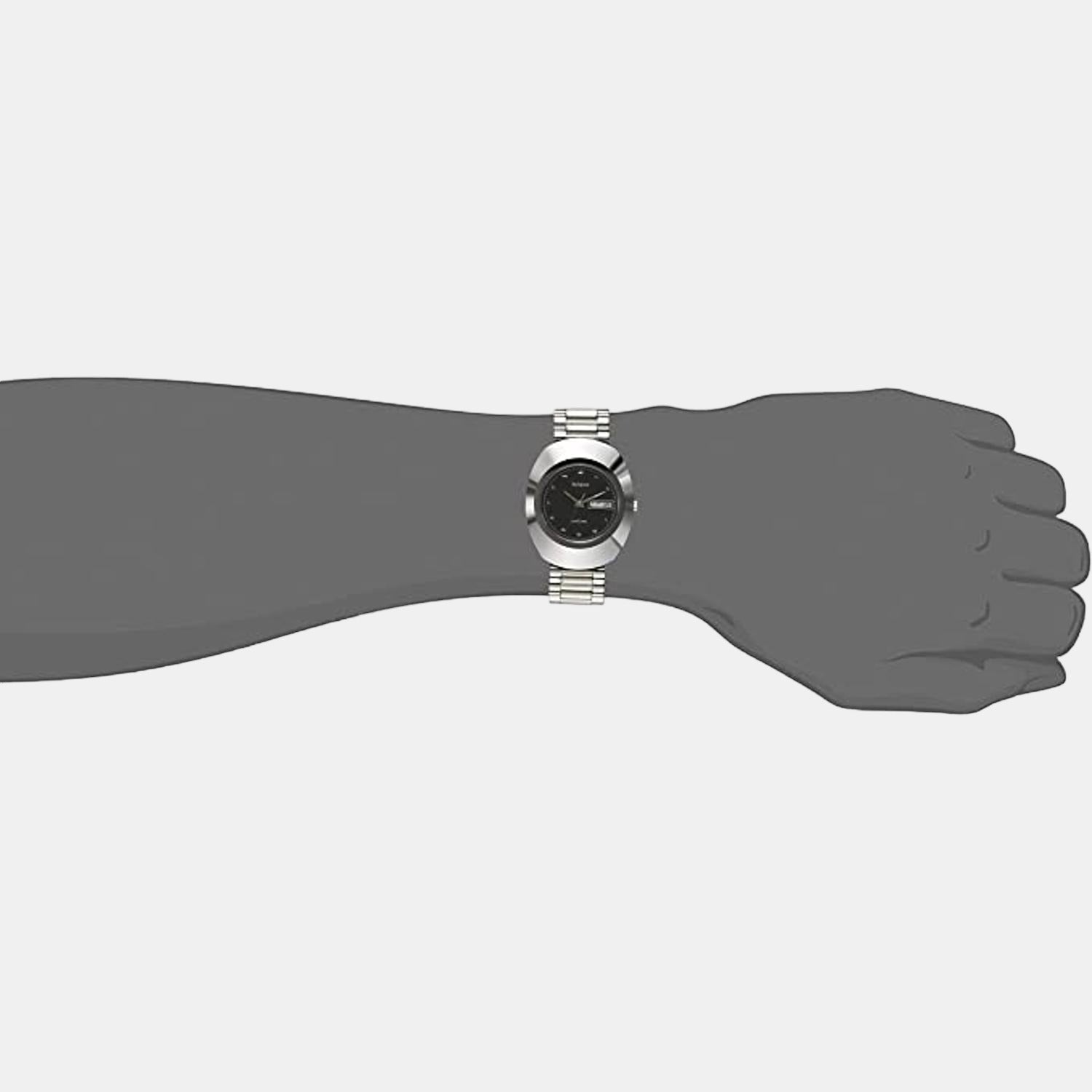Rado Diastar Men Quartz Black Dial Analog Stainless Steel Watch R12391153 - view 4