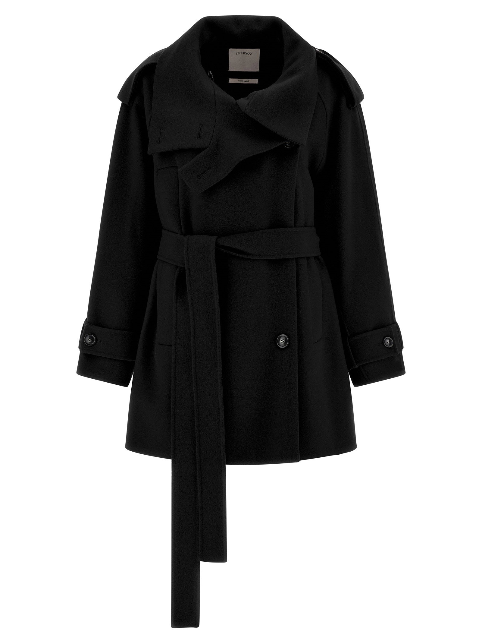 Sportmax Bouquet1234 Trench Coat – 100% virgin wool