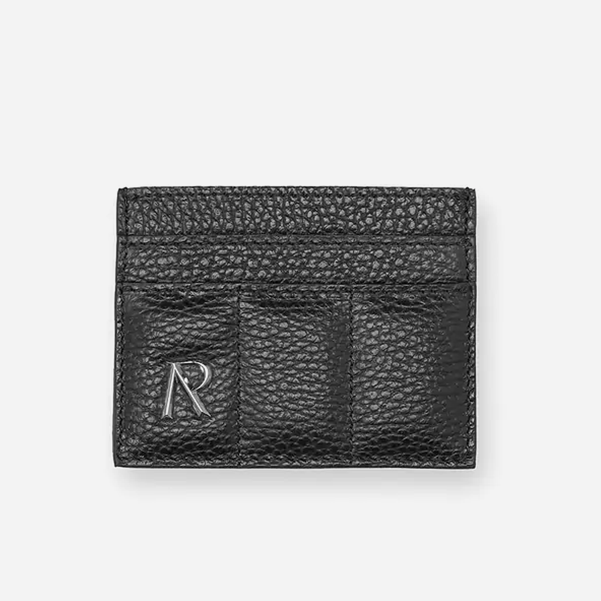 Represent Leather Quilted Cardholder – Jet Black