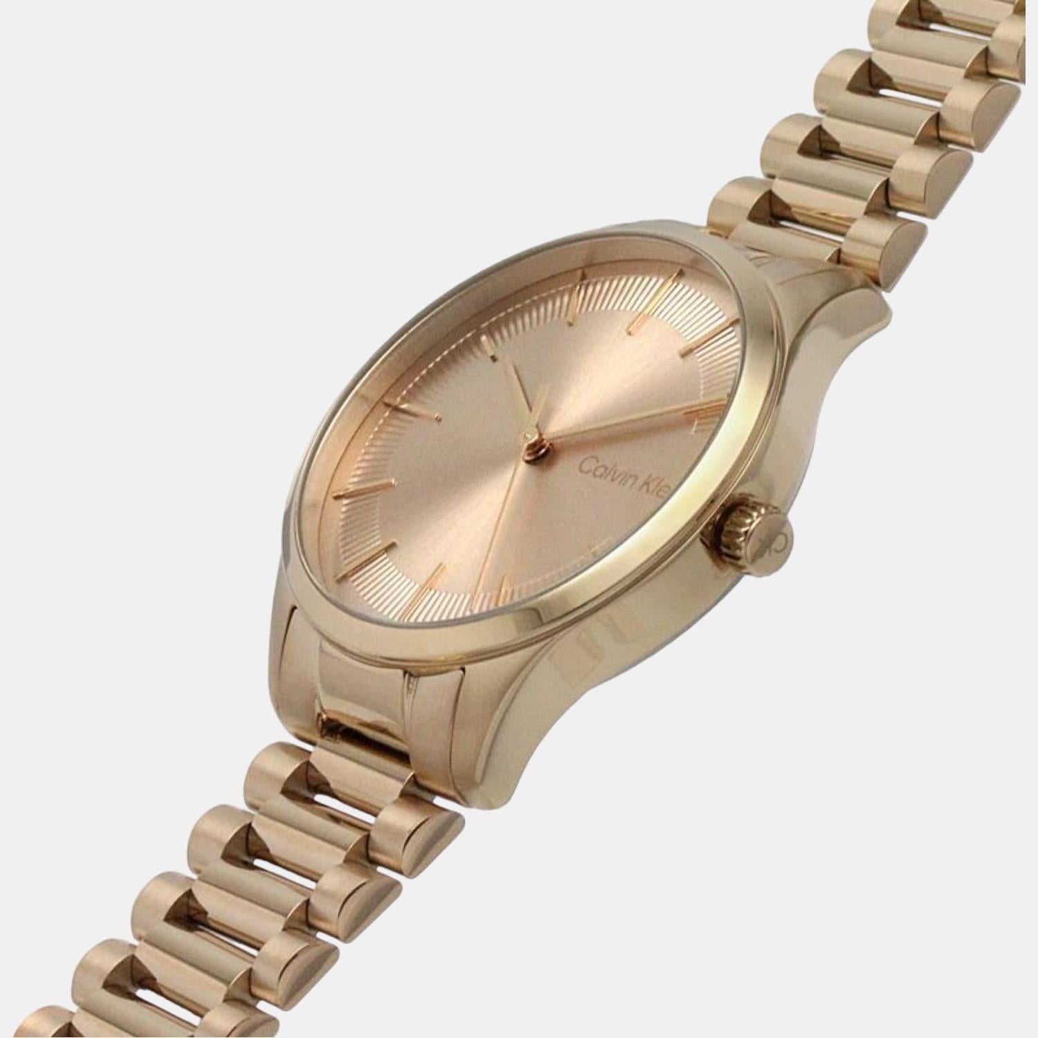Calvin Klein Ck Iconic Unisex Quartz Rose Gold Dial Analog Stainless Steel Watch 25200042 - view 5
