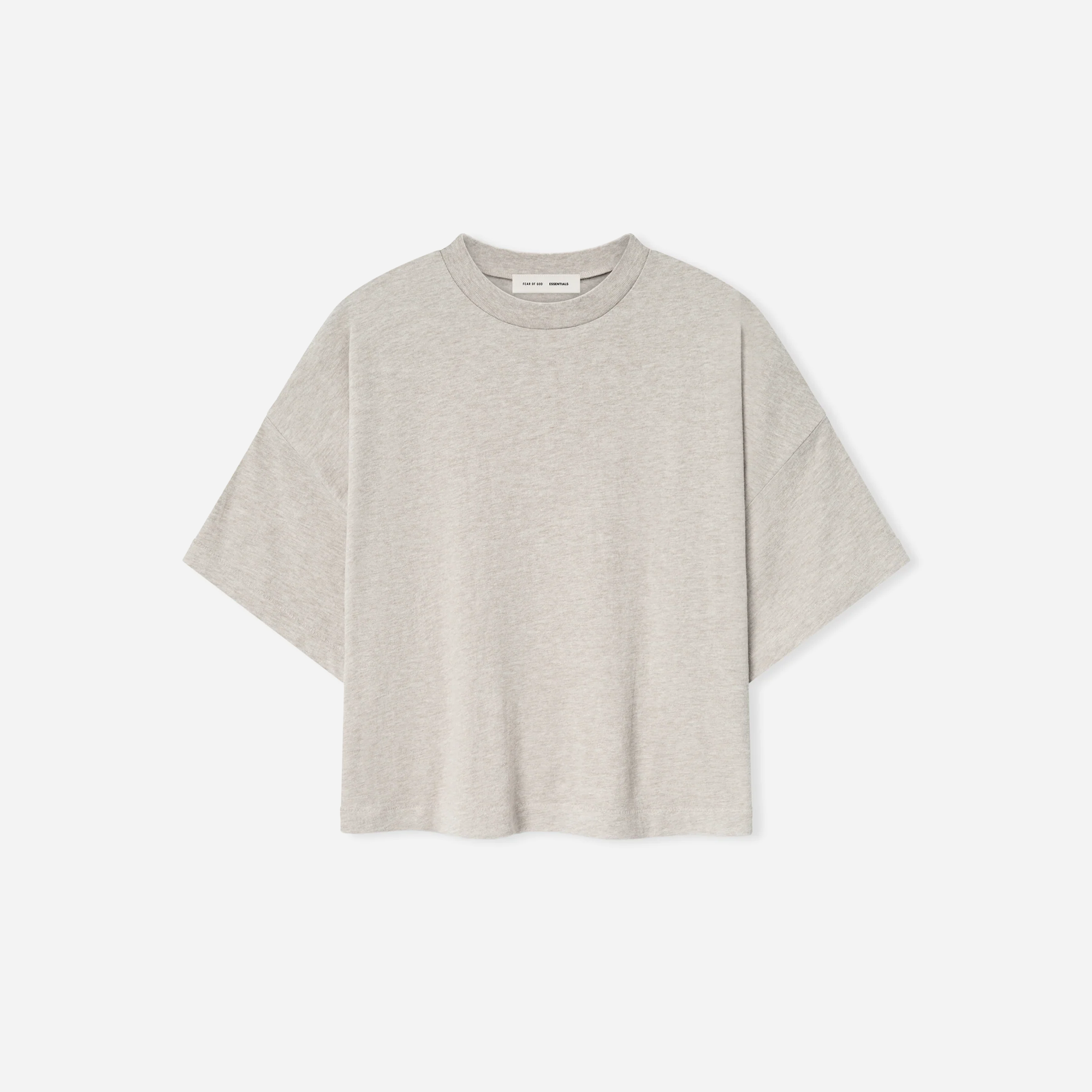 Fear Of God Essentials SS25 Womens Boxy Tee- Heather Stone