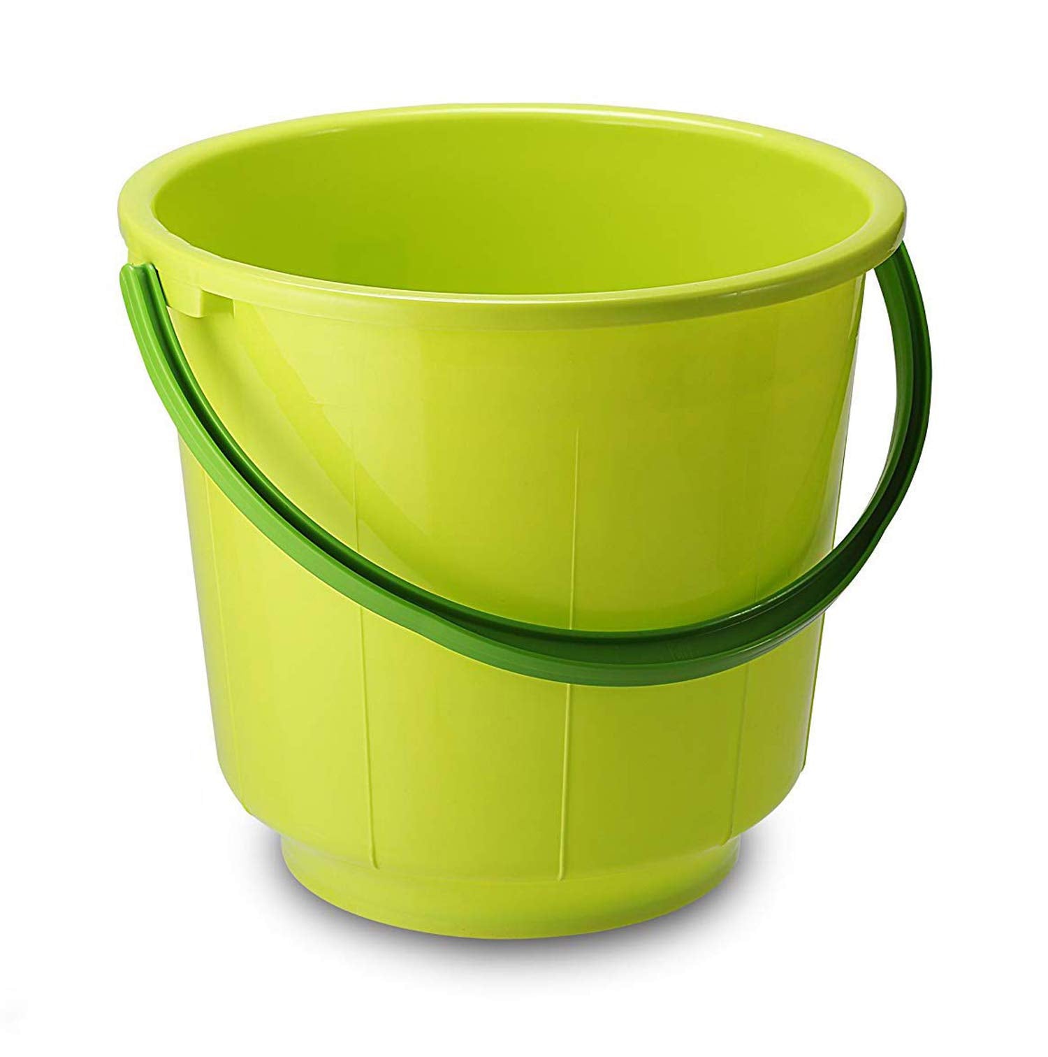Kuber Industries Unbreakable Strong Plastic Bathroom Bucket 13 LTR (Green) -CTKTC037874