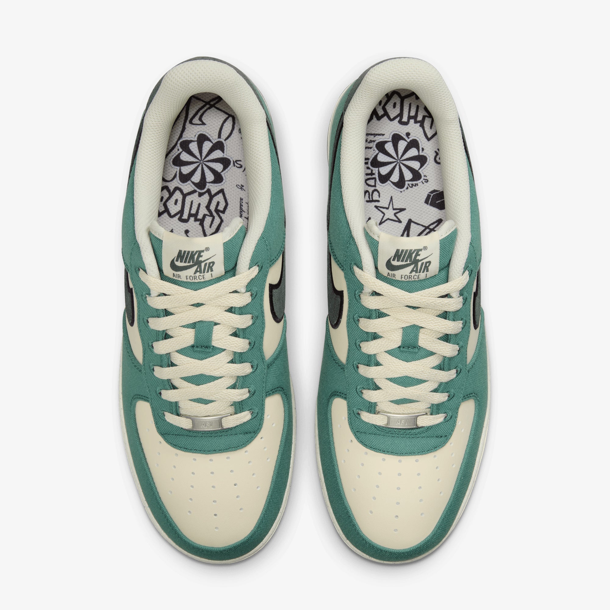 Nike | Air Force 1'07 Lv8 { Coconut Milk/vintage Green-bicoastal - view 2