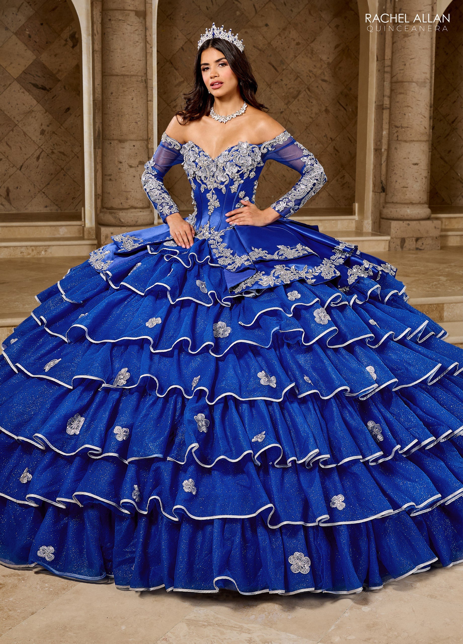 Mary's Bridal Ruffled Charro Quinceanera Dress by Rachel Allan RQ5012 - view 5
