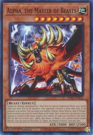 Alpha the master – Yu-Gi-Oh! Alpha, the Master of Beasts - RA01-EN022 - Super Rare - 1st Edition