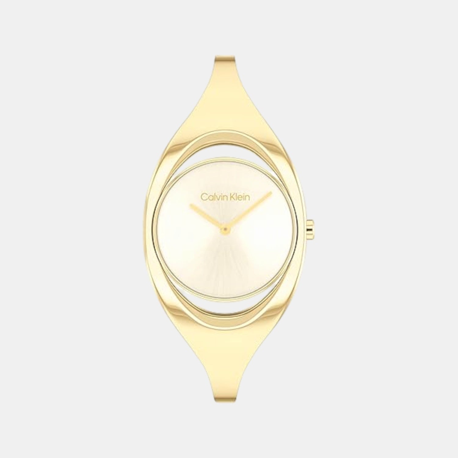 Calvin Klein Ck Elation Women Quartz Champagne Dial Analog Stainless Steel Watch 25200422