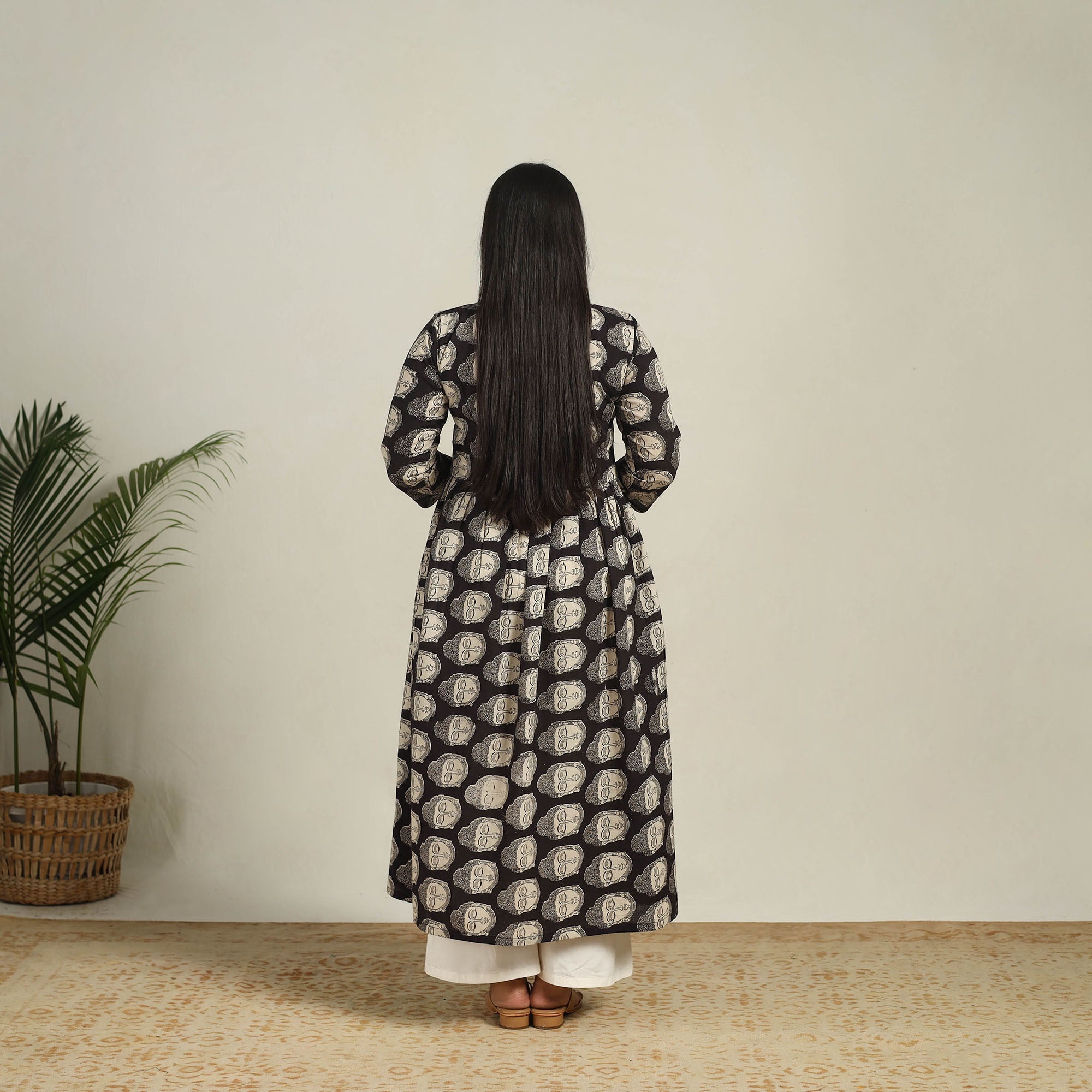 ITOKRI CASUALS Black - Printed Cotton Flared Kalamkari Kurta 15 - view 5