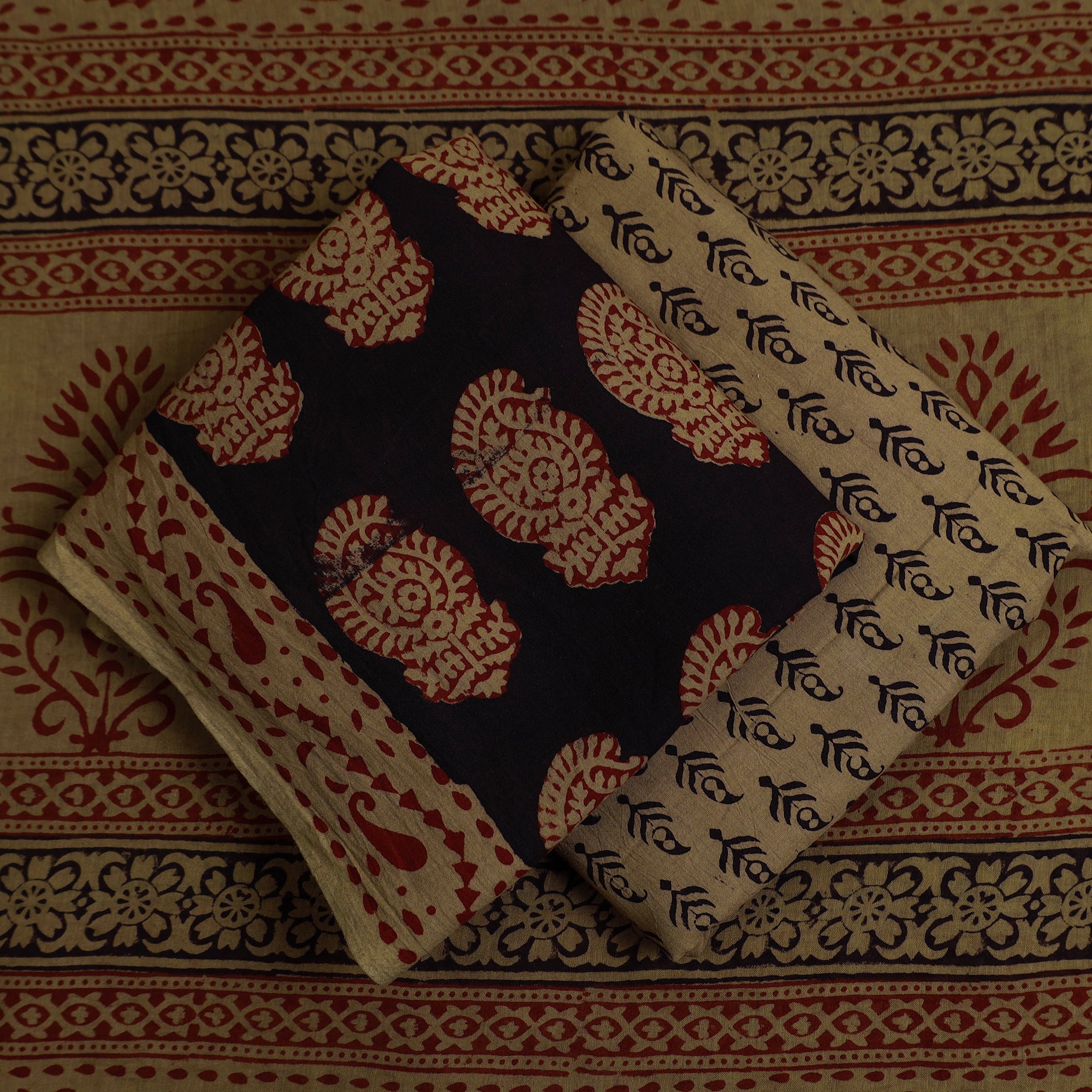 BAGH PRINTS BY YAKOOB KHATRI 3pc Natural Dyed Cotton Bagh Print Dress Material 14 - view 2