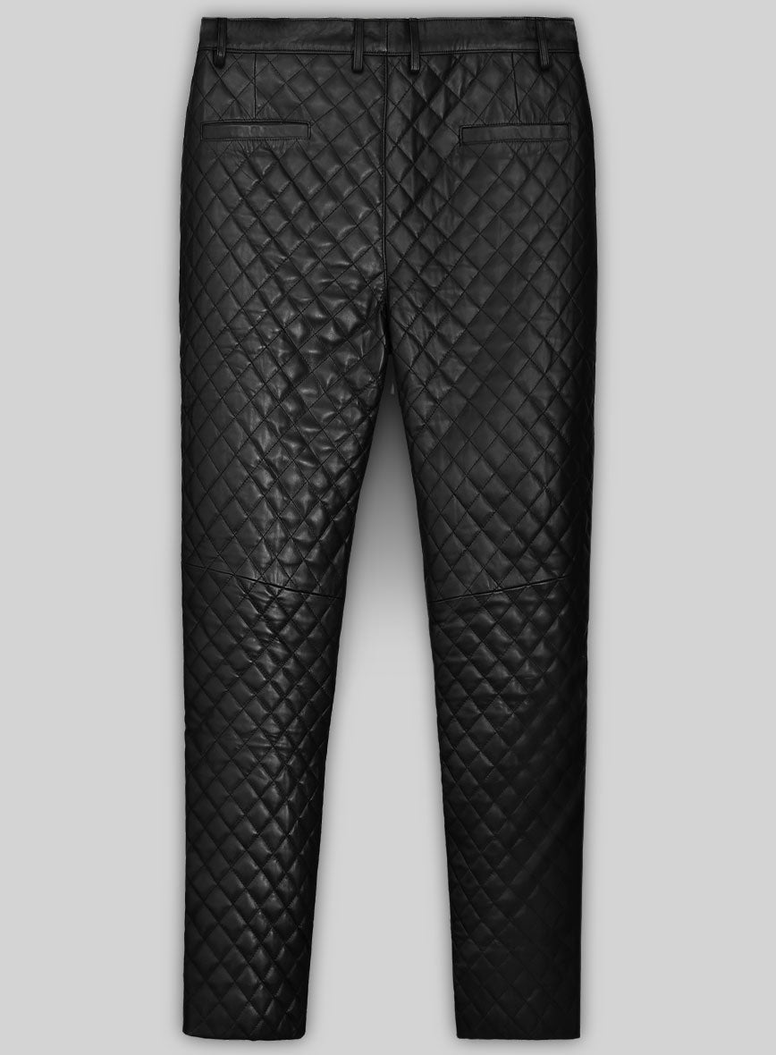 StudioSuits Bocelli Quilted Leather Pants - view 2