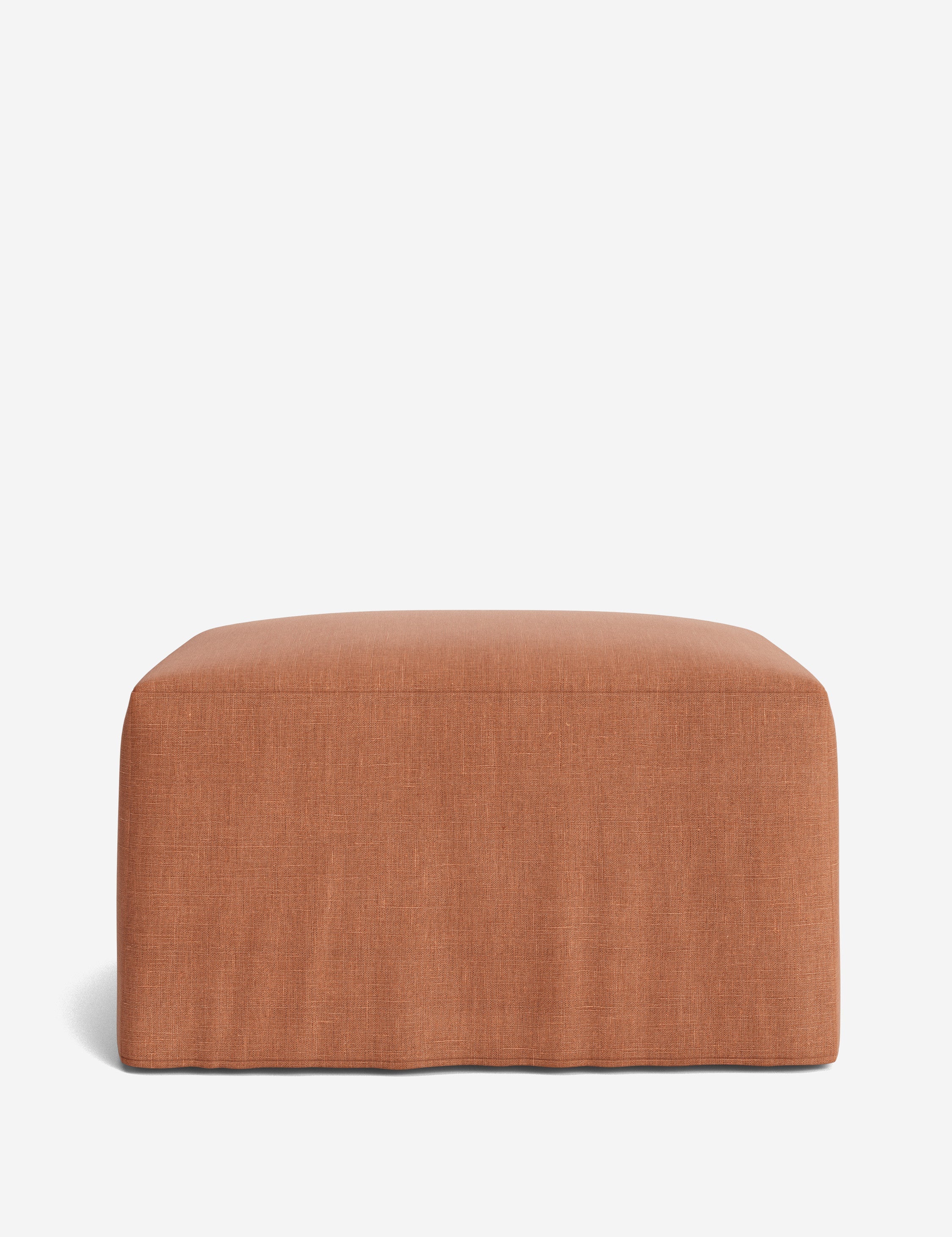 Lulu and Georgia Portola Slipcover Ottoman - view 42