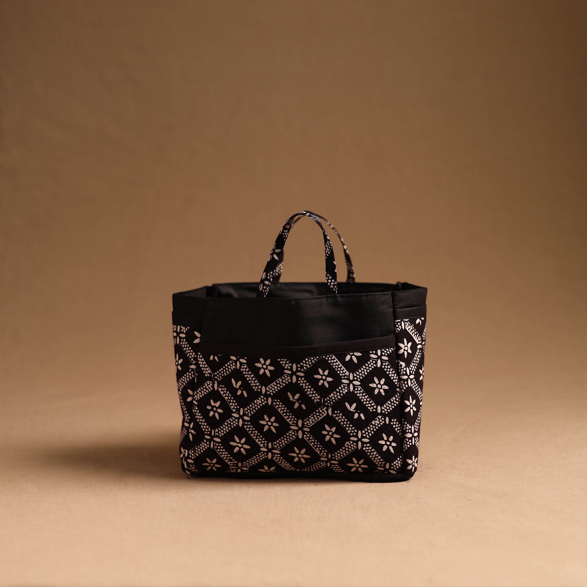 NOORI BAZAR Brown - Handmade Cotton Multipurpose Cosmetic/Toiletry Bag 02