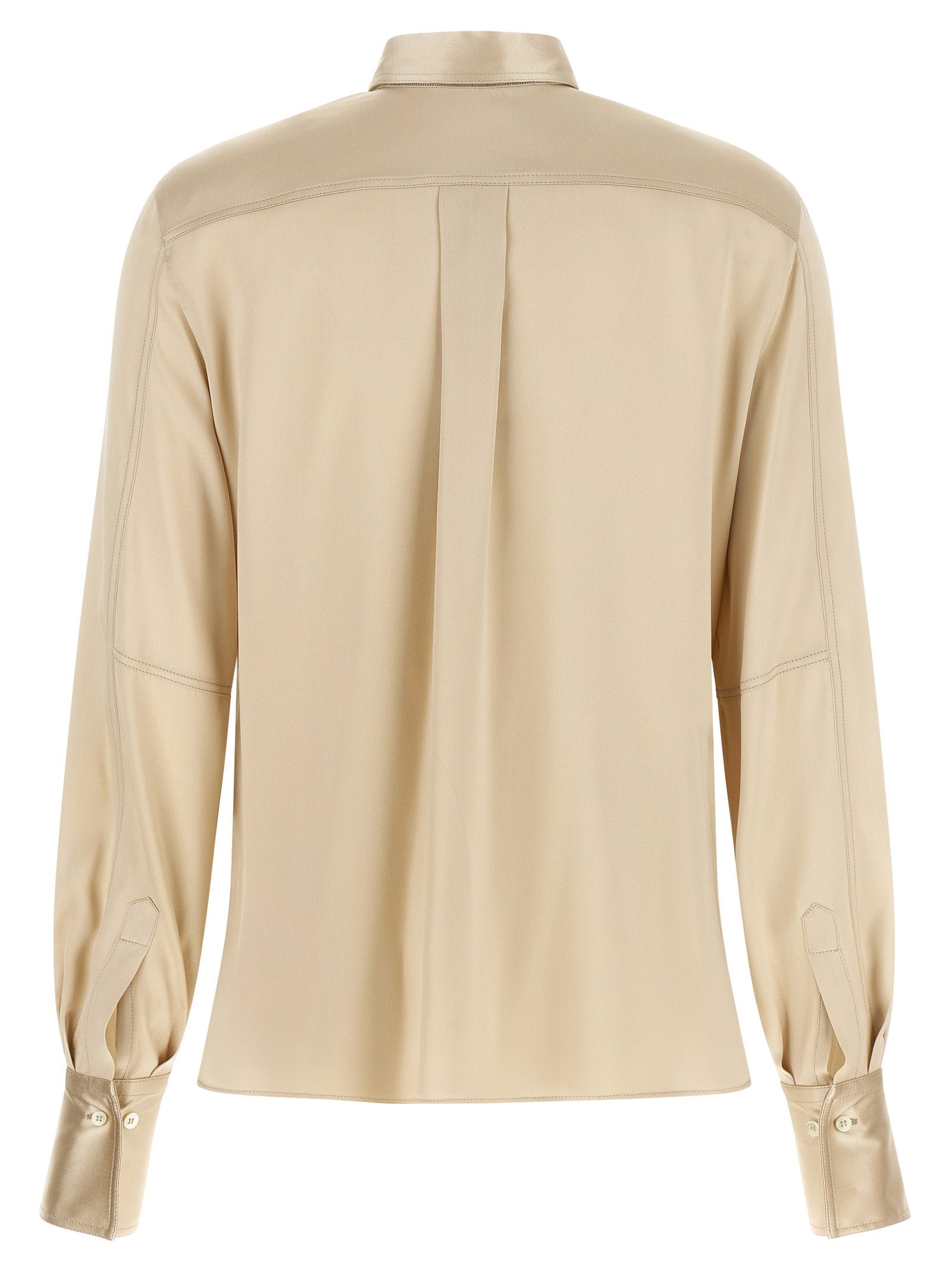 Brunello Cucinelli Satin Silk Shirt – 96% silk, 4% elastane - view 2