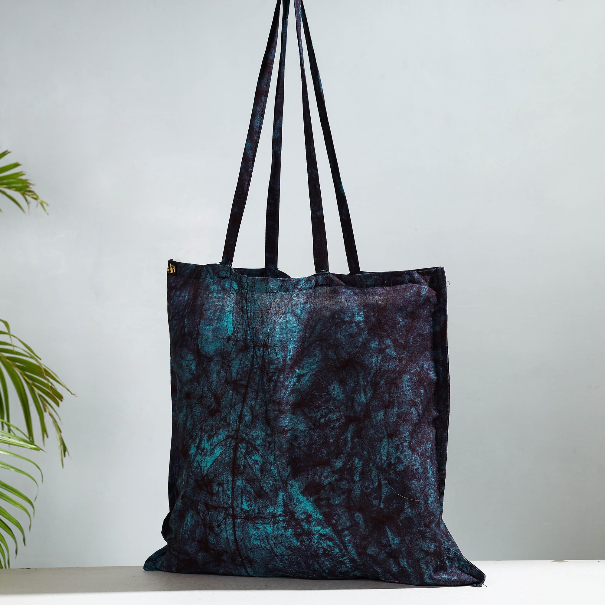 NOORI BAZAR Blue - Hand Batik Printed Cotton Jhola Bag - view 2