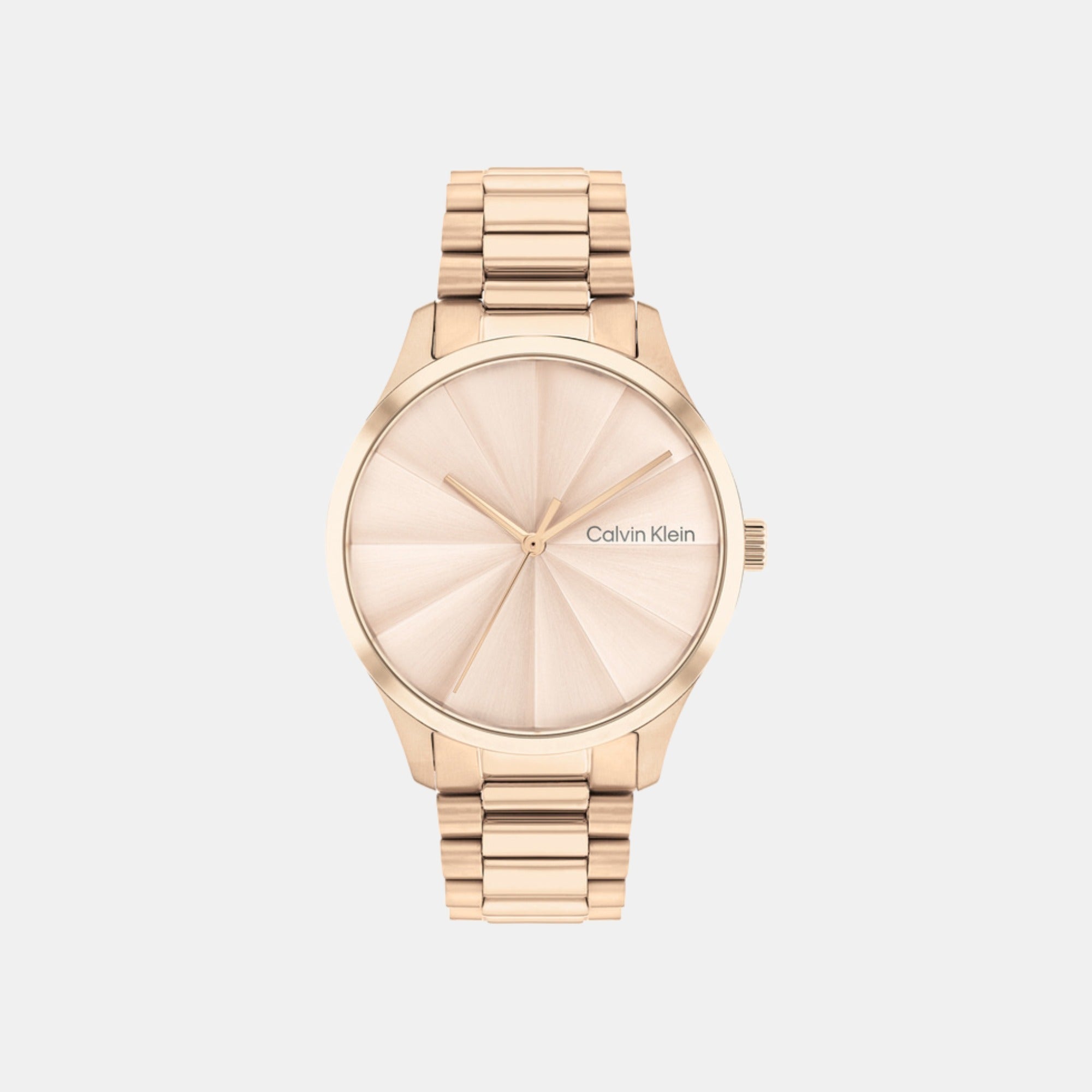 Calvin Klein Ck Burst Unisex Quartz Rose Gold Dial Analog Stainless Steel Watch 25200231