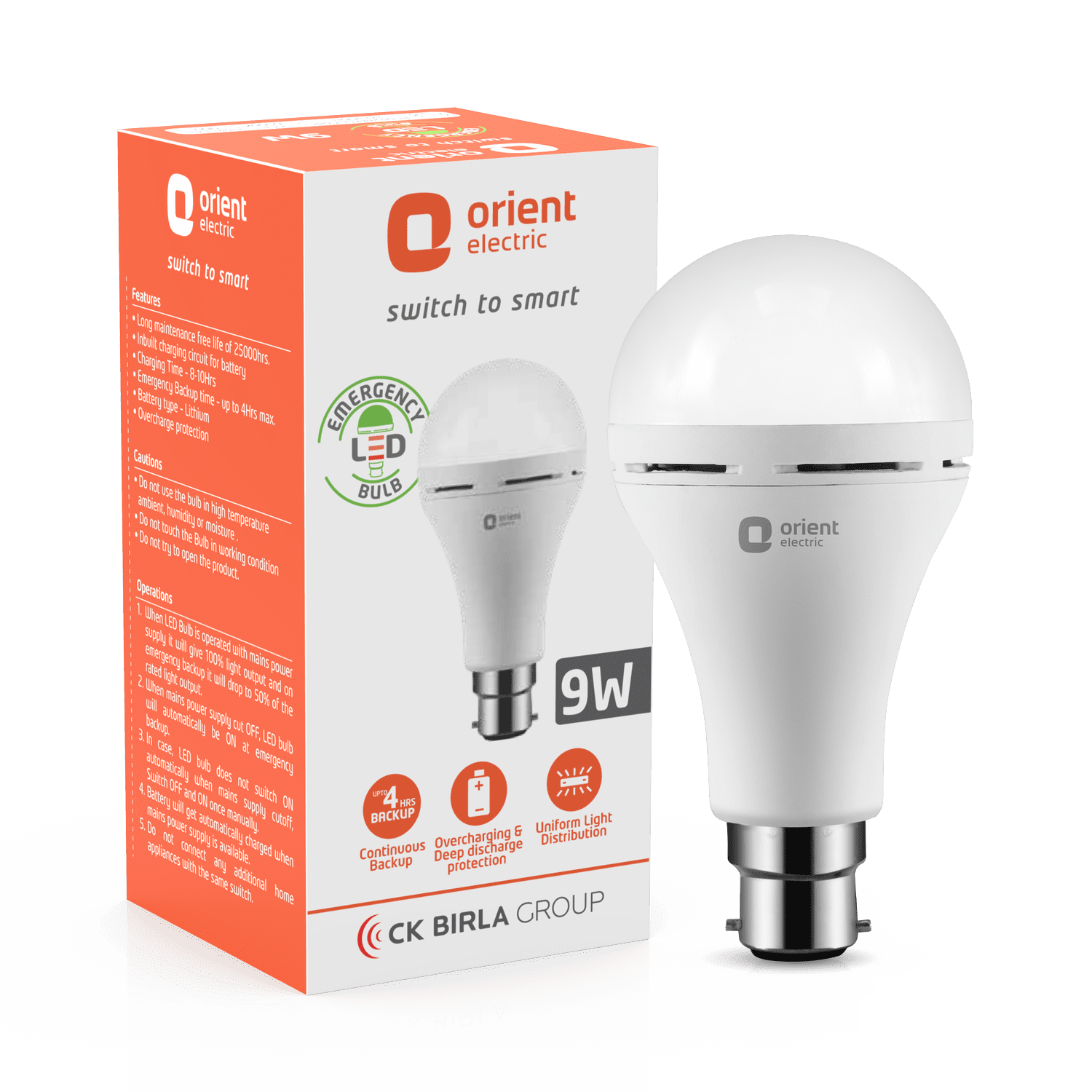 orientelectric Emergency LED Bulb – Cool White - view 2