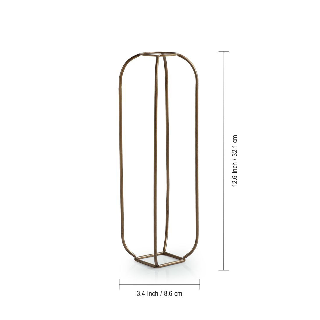 EXCLUSIVELANE 'Modern Glass Garden' Test Tube Table Planter/Vase (12 Inch, Golden) - view 6