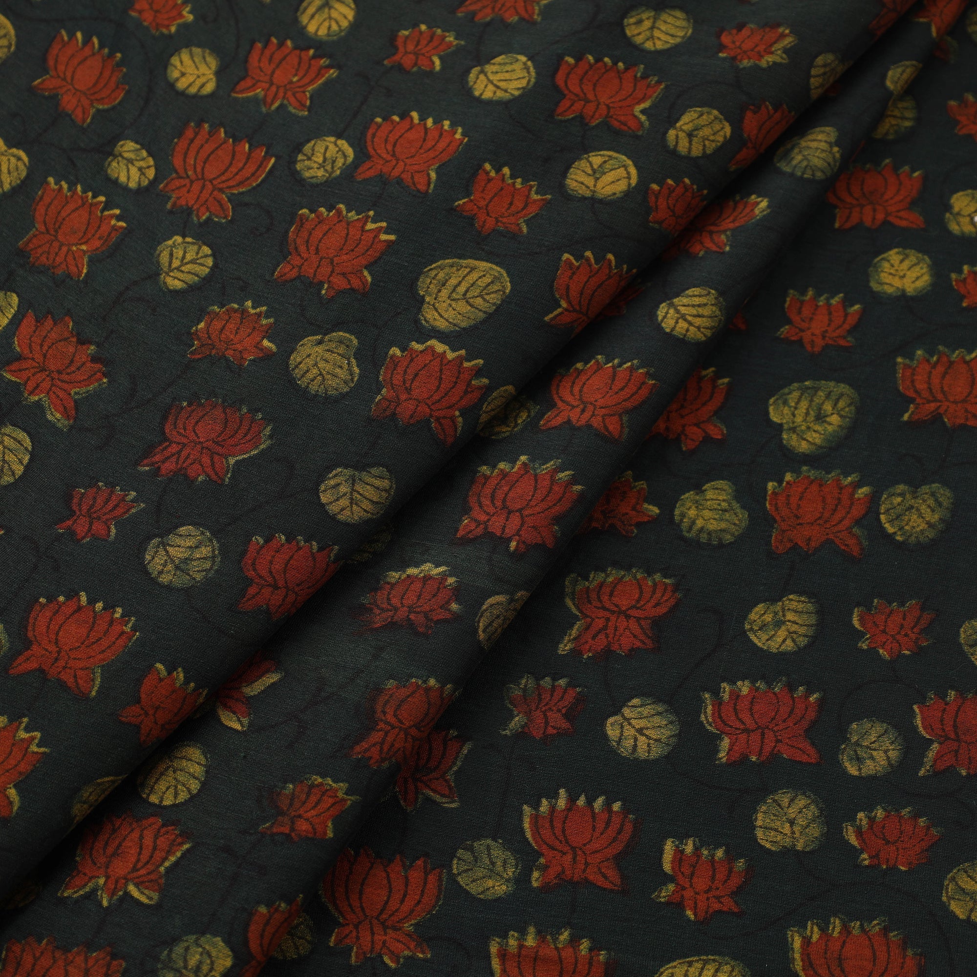 HAVELI CHRONICLES Natural Dyed Chanderi Silk Akola Print Fabric 05 - view 2