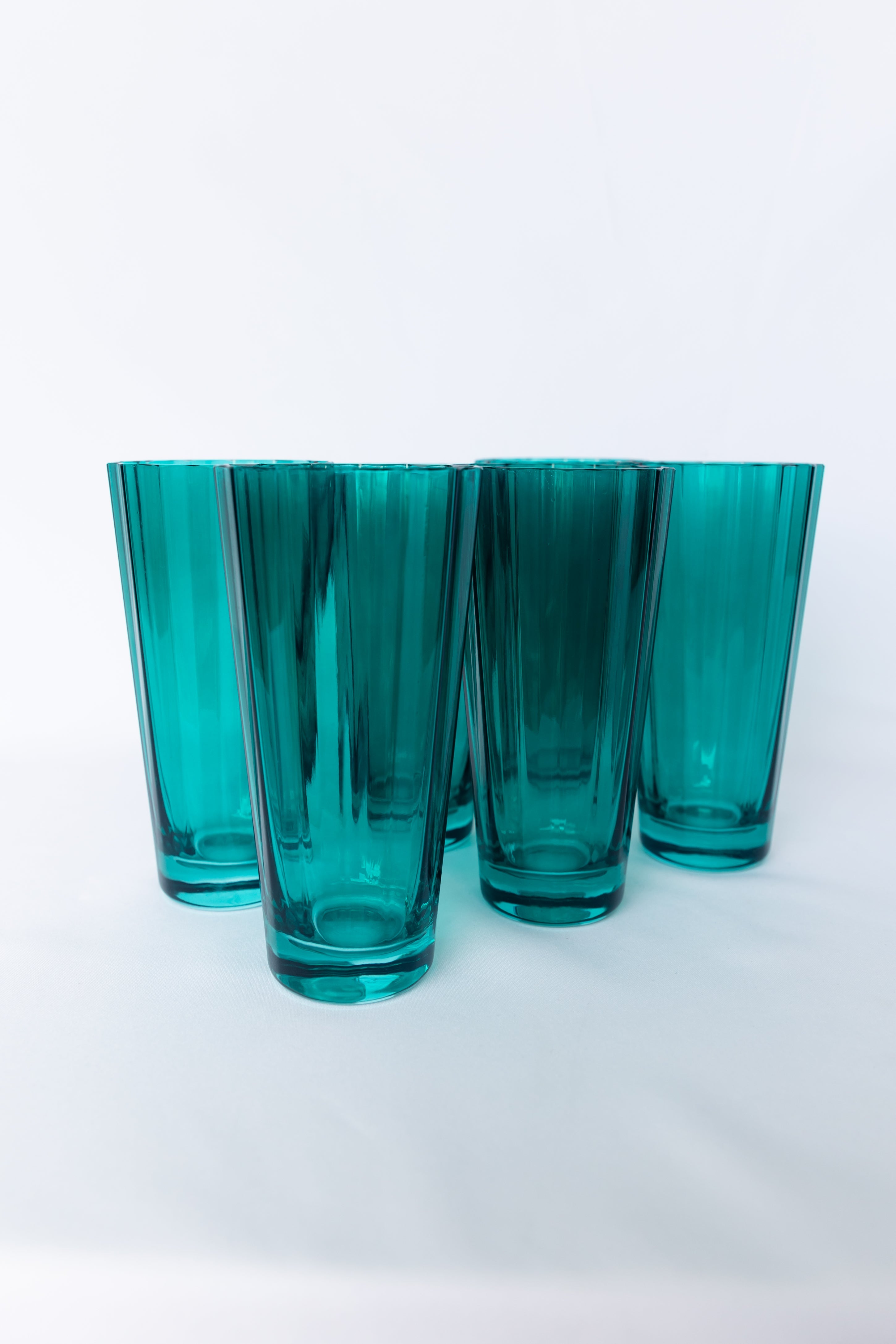 Estelle Colored Glass Estelle Colored Sunday High Balls - Set of 6 {Emerald Green}