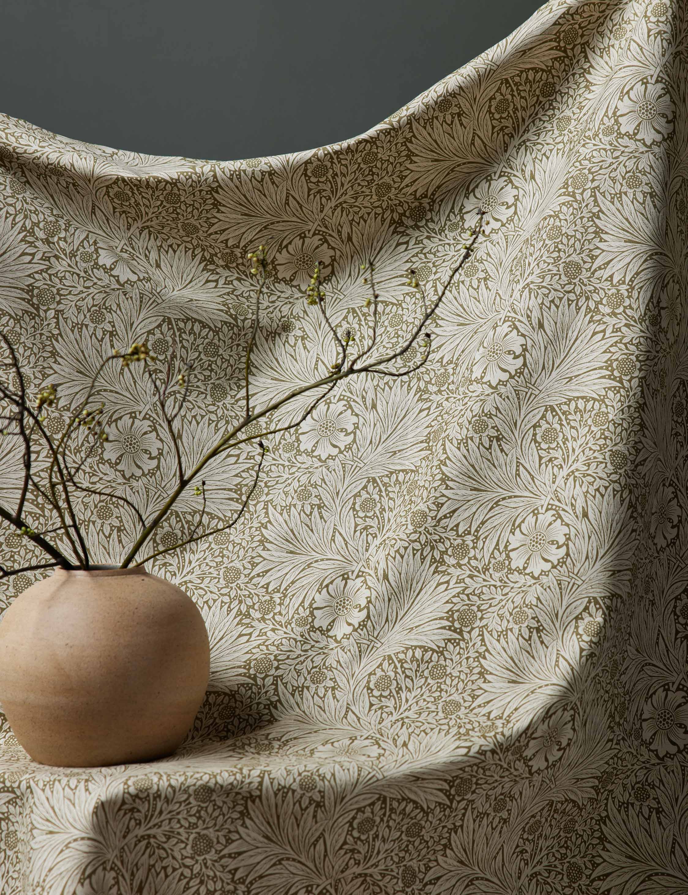 Lulu and Georgia Marigold Linen Blend Fabric by Morris & Co. - view 3