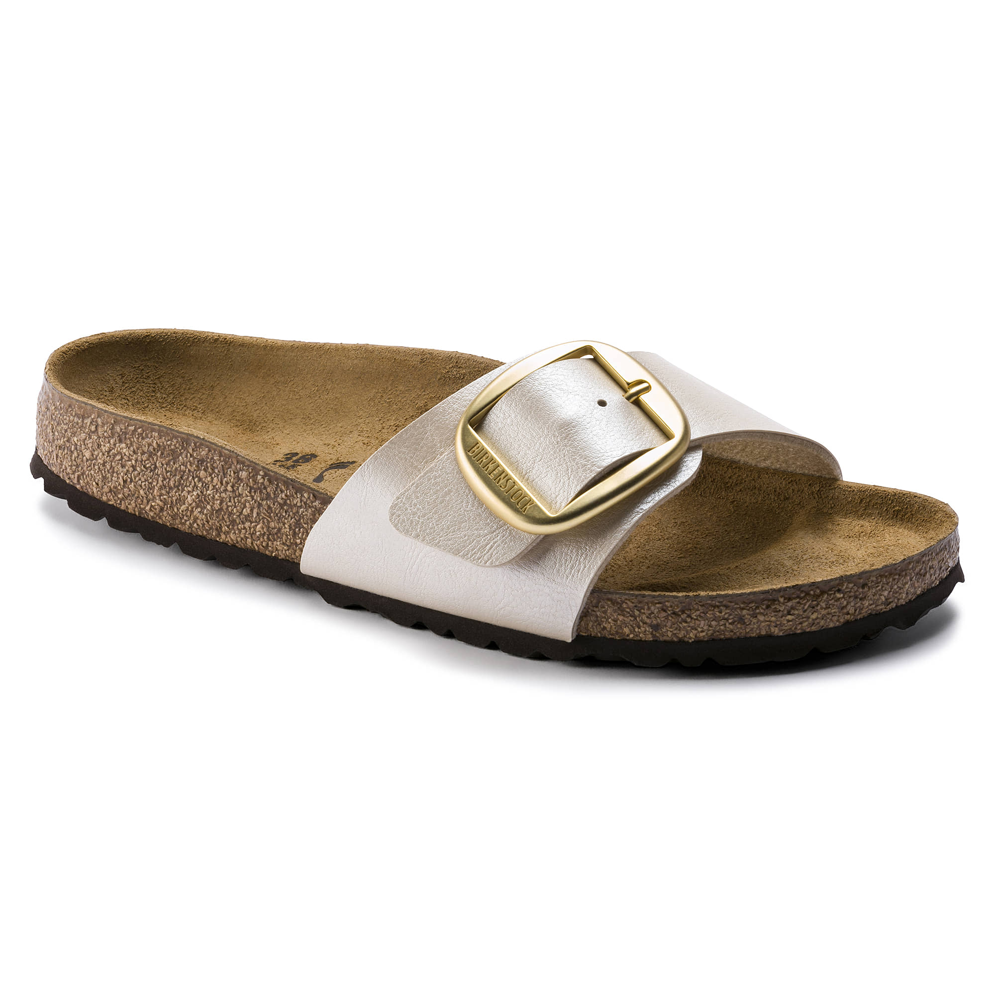 Birkenstock Madrid Big Buckle Birko-Flor – White White/Graceful Pearl - view 8