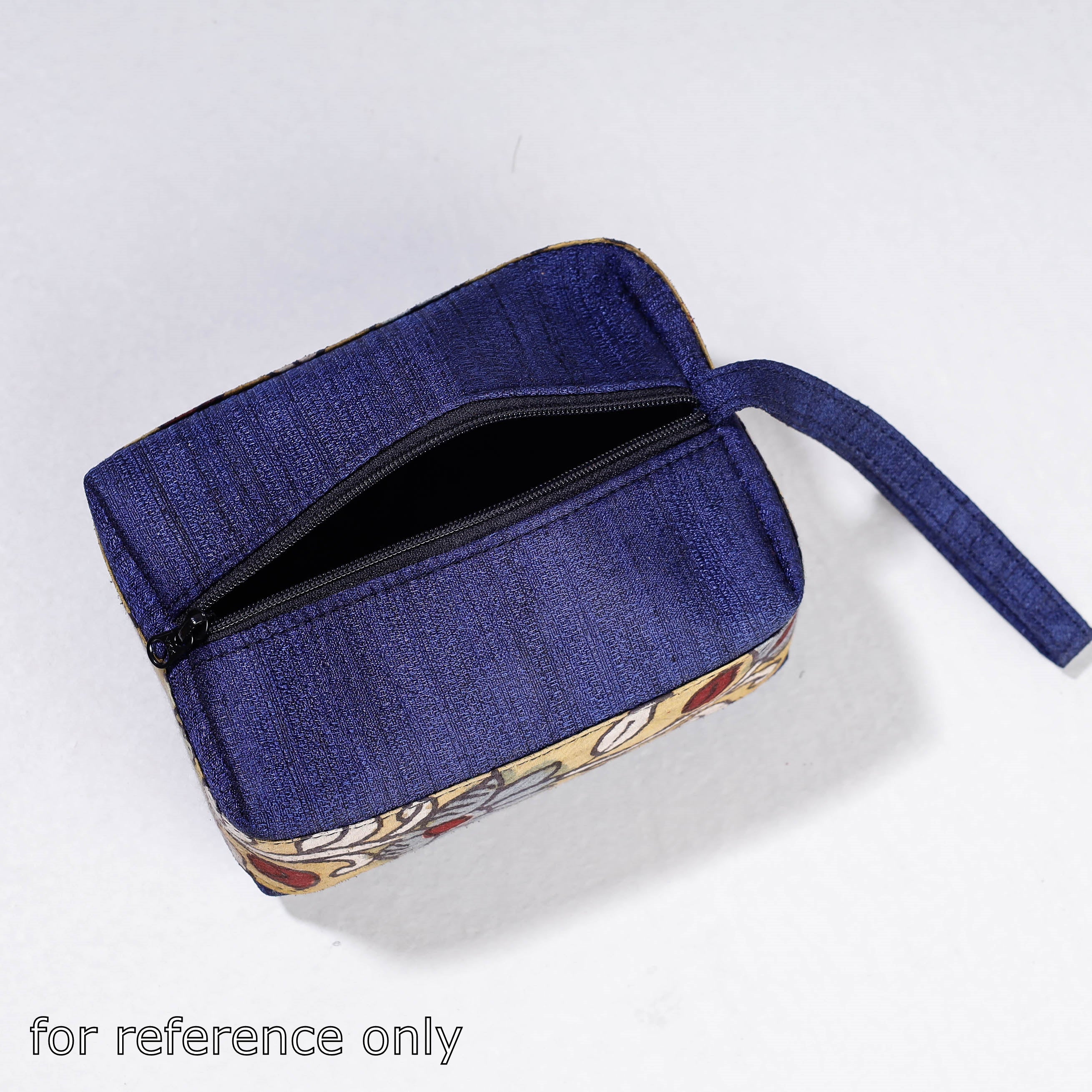DWARAKA PLUS Black - Handpainted Kalamkari Natural Dyed Ghicha Silk Multipurpose Cosmetic/Toiletry Pouch - view 3