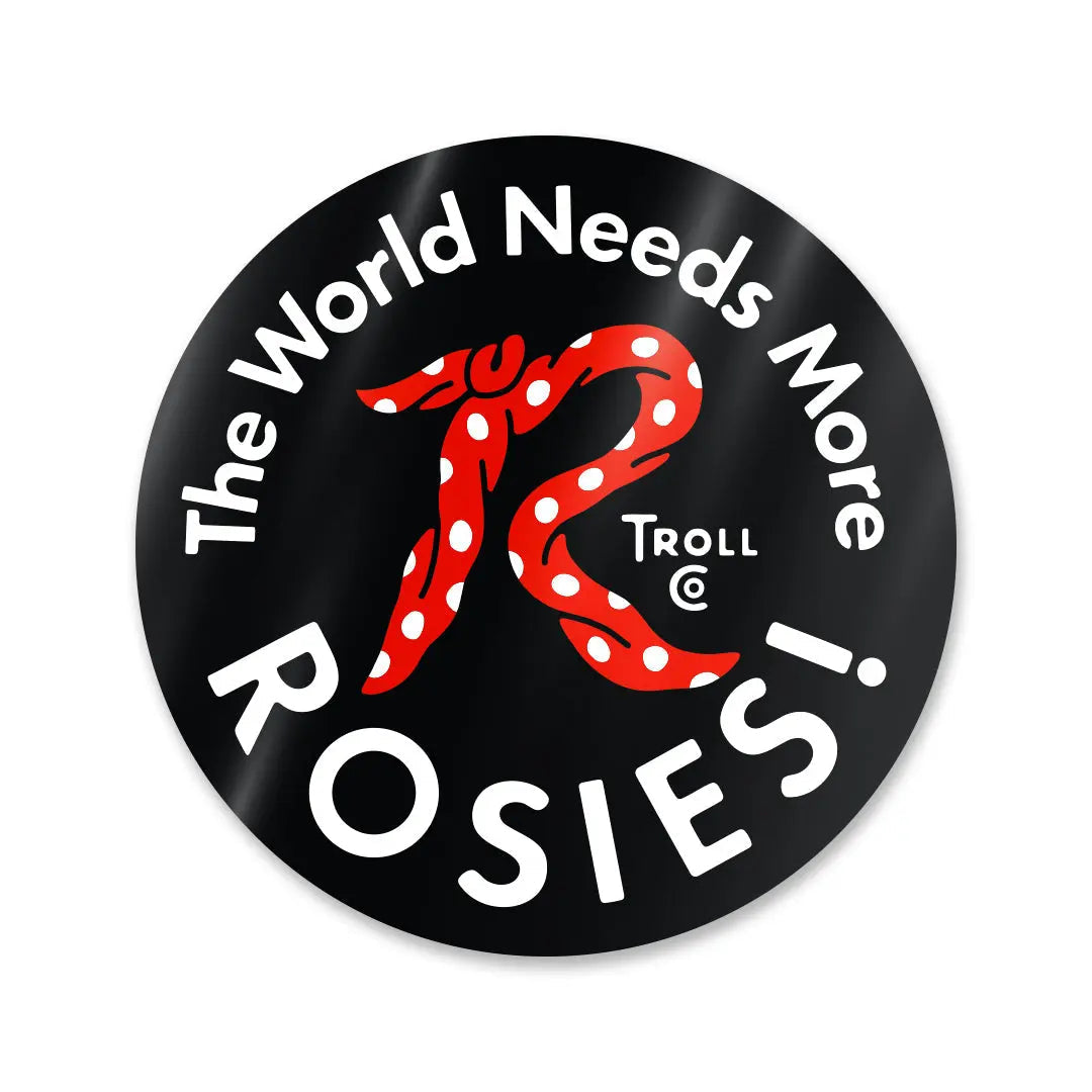 Radial Red Rosie Sticker