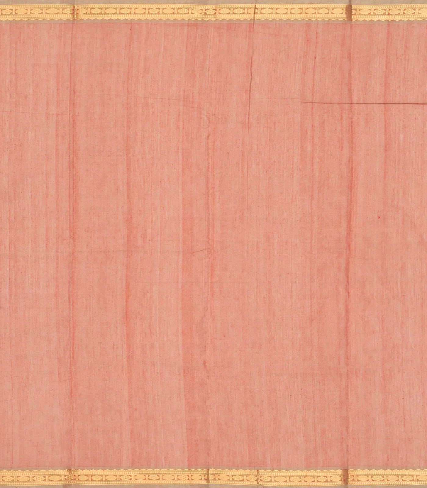 RmKV Dark Peach Handloom Kanchi Cotton Saree With Kamalam Buttas - view 3