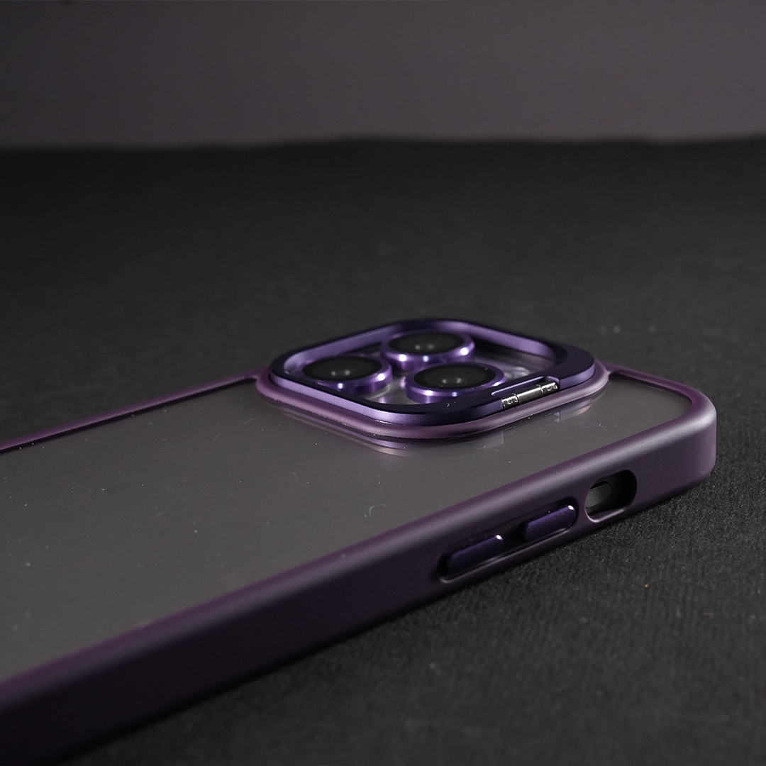 technoidtech iPhone 15 Pro Kickstand Clear Case With Camera Lens Protection - view 4