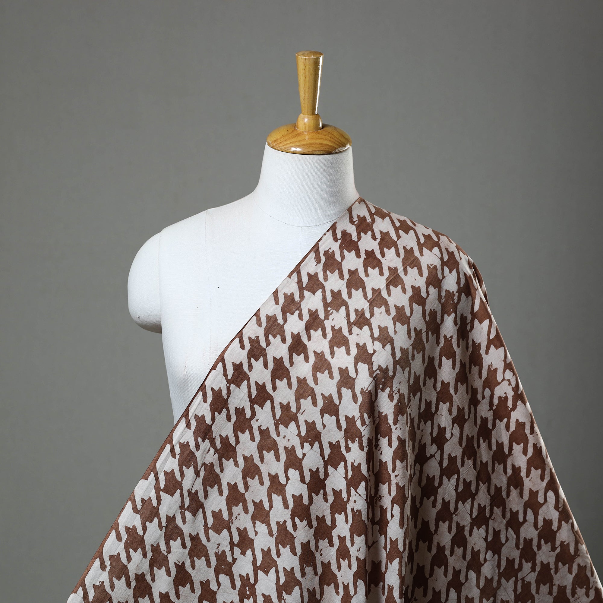 KACHCHH JI CHHAAP Brown - Hand Printed Cotton Batik Fabric 12