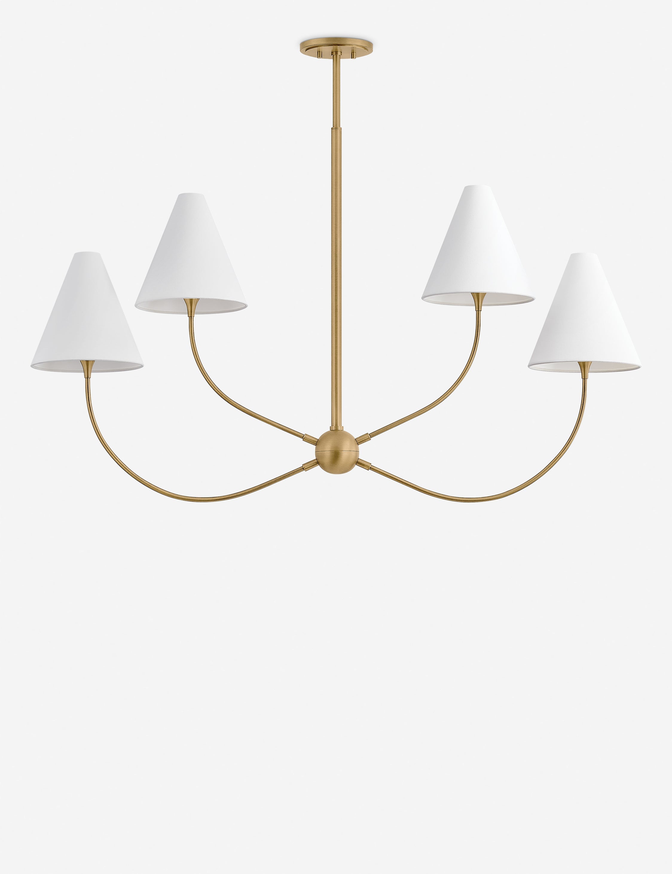Lulu and Georgia Eleni Linear Chandelier – Aged Brass