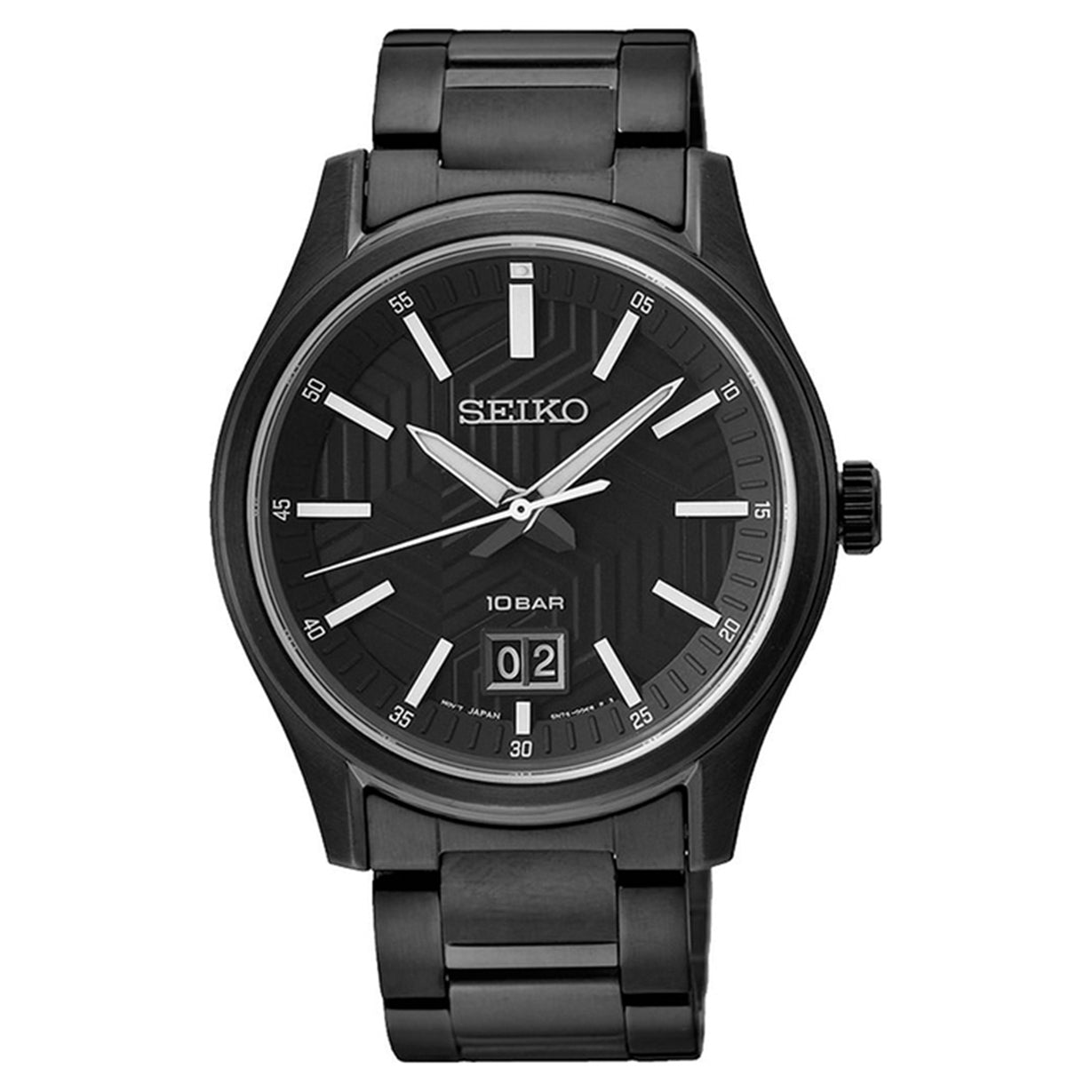 Seiko Dress Black Dial Men 39.5mm