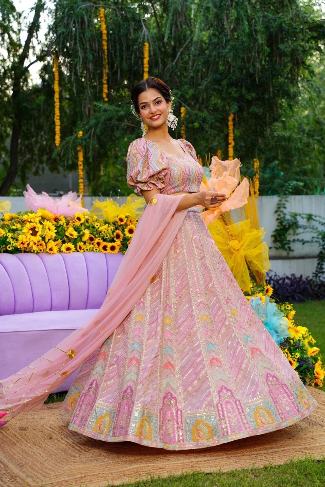 Idaho-o Pink Marshmallow lehenga choli set – Women's - view 2