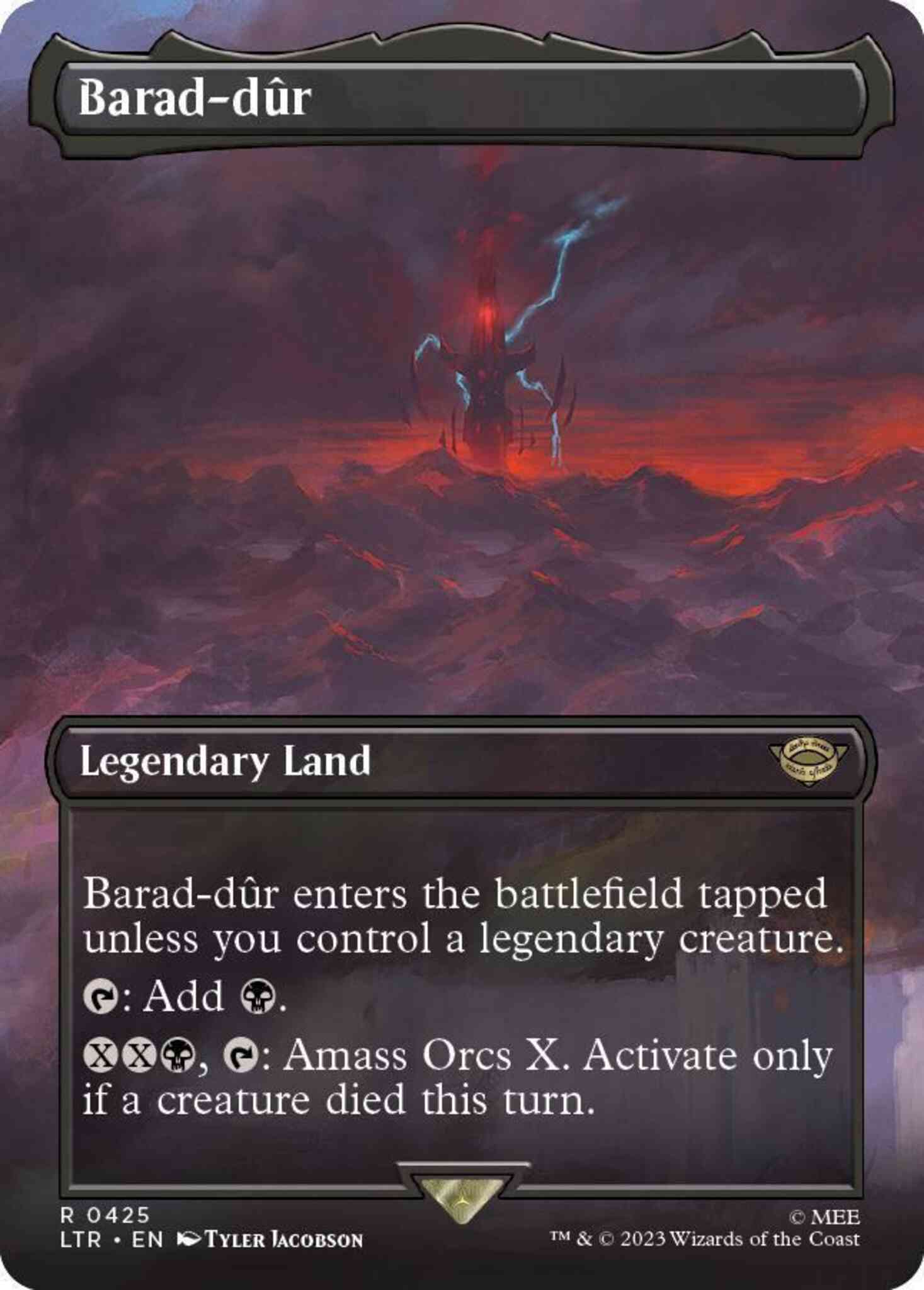 Borderless the lord – Magic Barad-dûr [425] [Borderless] [The Lord of the Rings: Tales of Middle-earth] [Non-Foil]