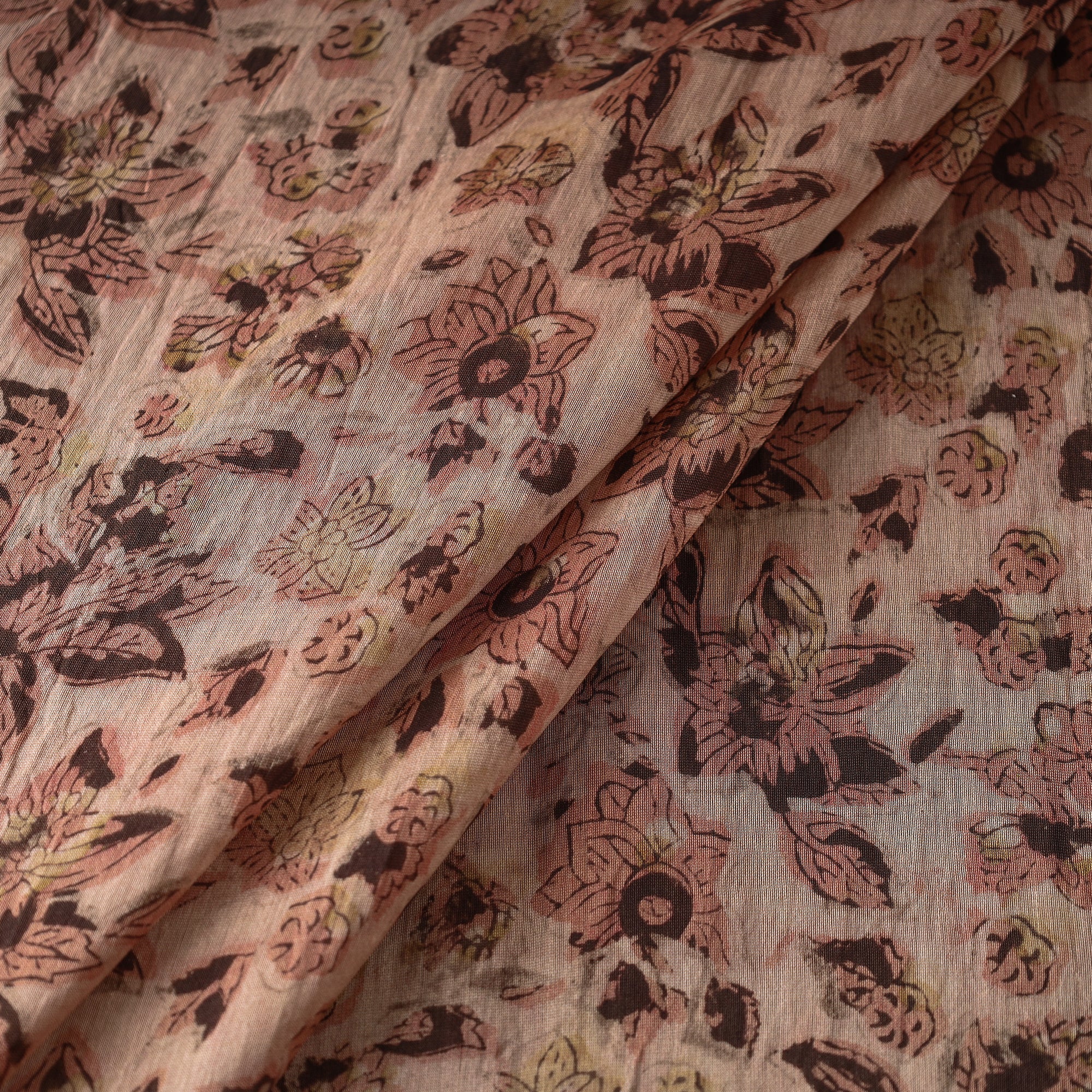 BAGRU DABU PRINTS Ajrakh Dabu Bagru Block Print Chanderi Silk Fabric 03 - view 2