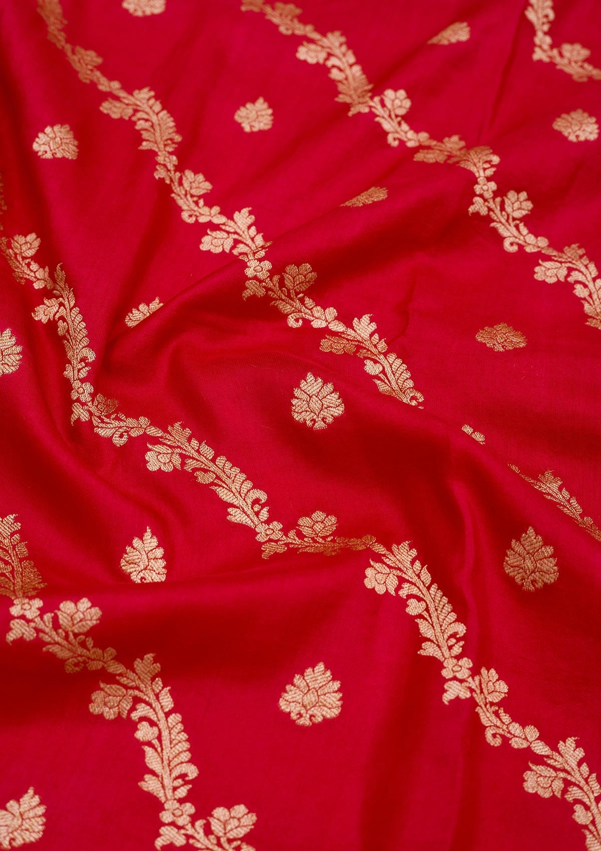 Koskii Red Zariwork Pure Silk Saree – Women's - view 2