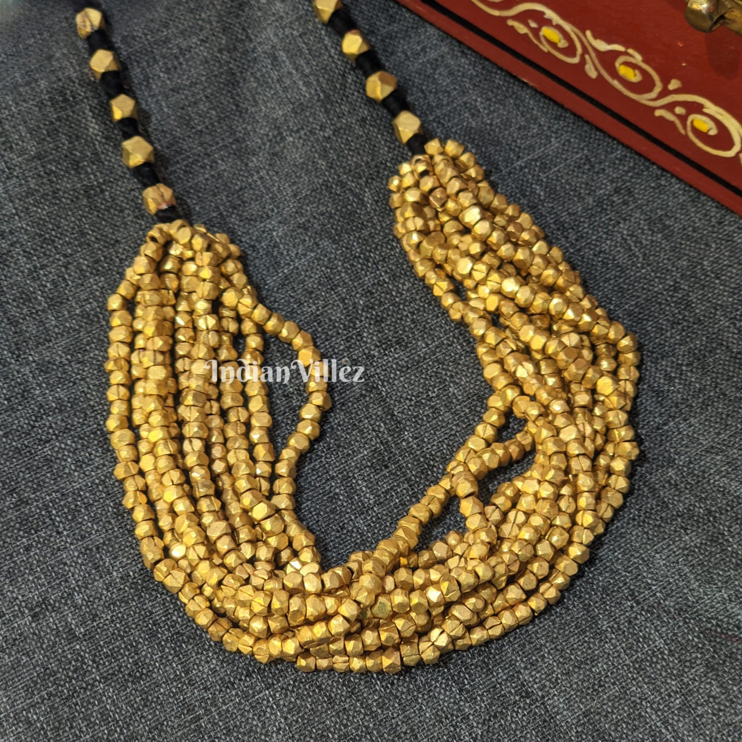 IndianVillèz Handmade Tribal Dhokra Jewellery - Seeds