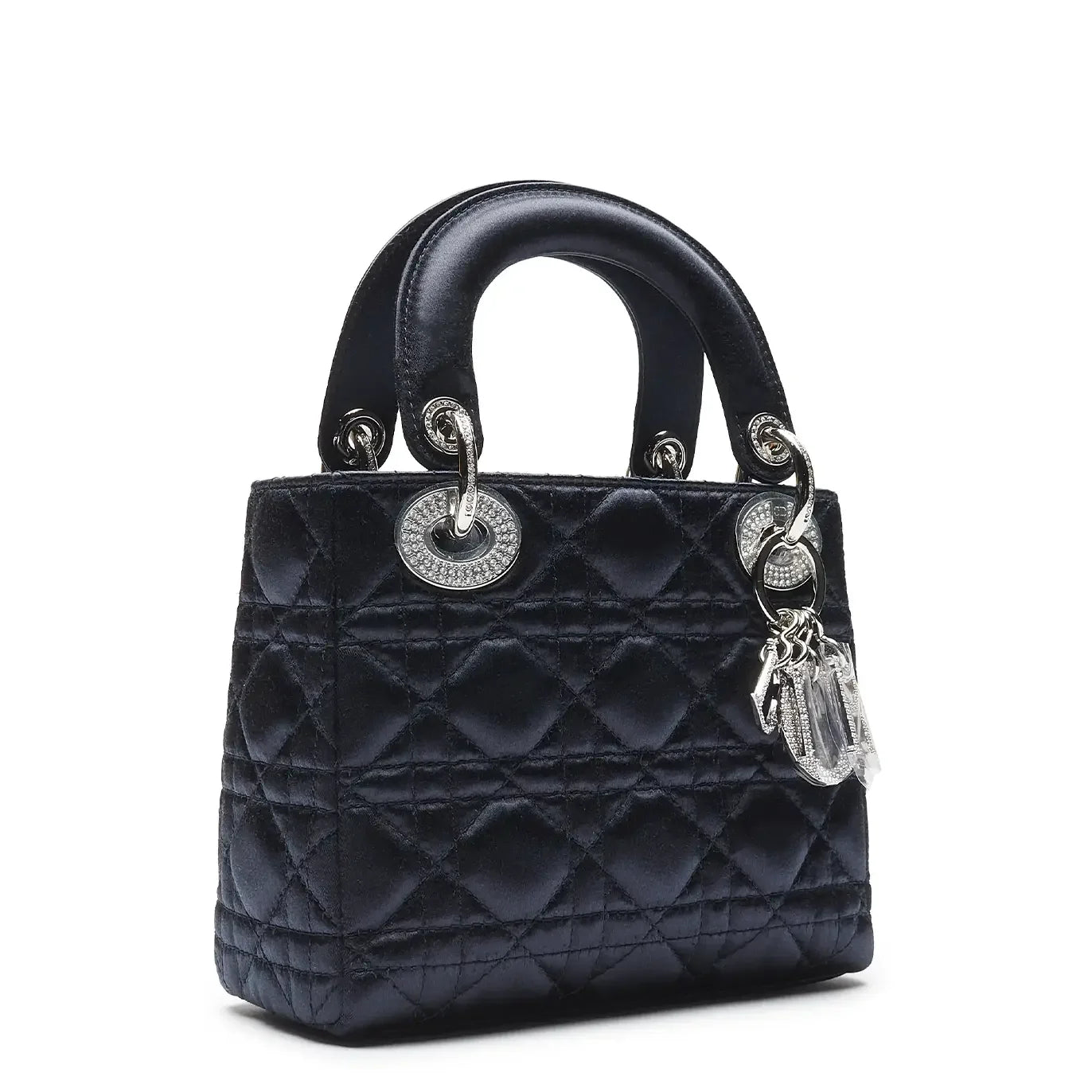 Dior Lady Dior Lady Diana Limited Edition Satin Blue Mini Handbag - view 3