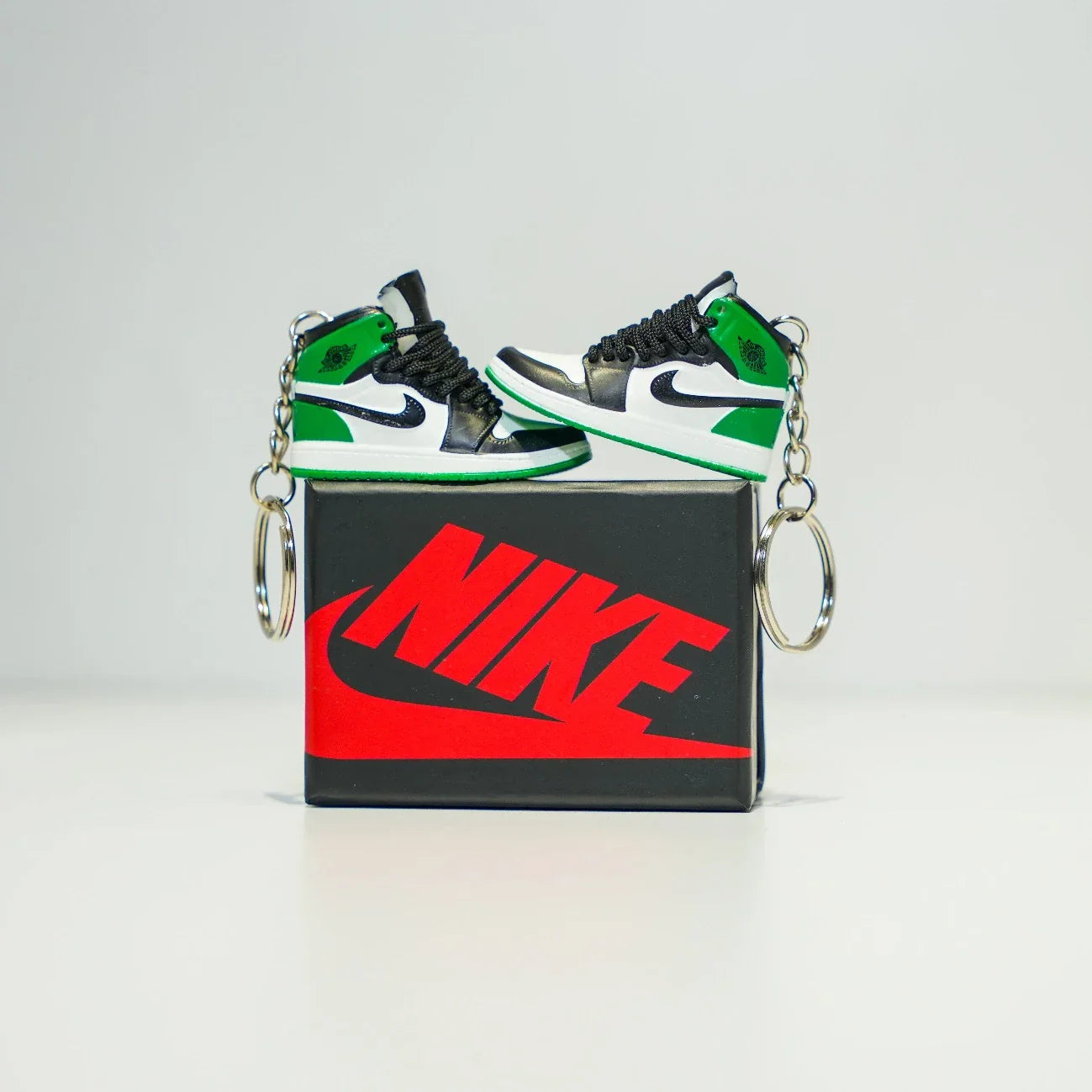 Kicks Machine 3D Sneaker Keychain With Box - AJ1 High Lucky Green