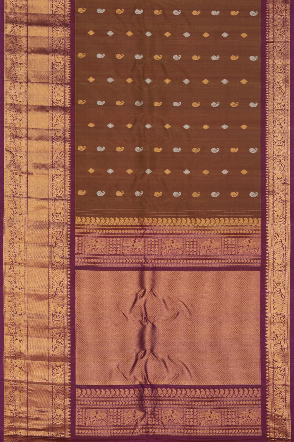 Kalanjali Gadwal Heena Green Saree – Women's - view 3