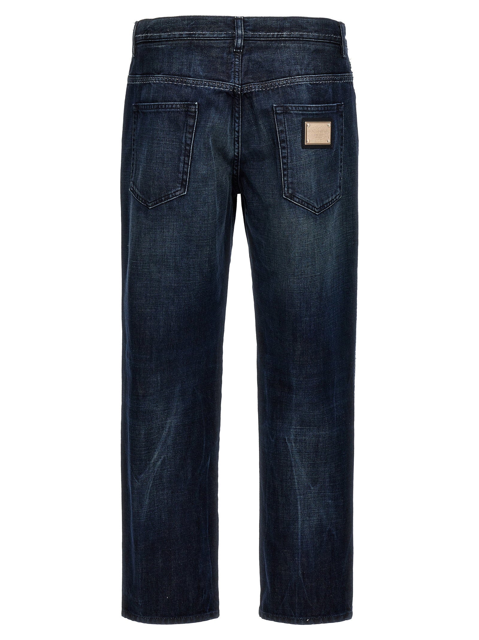 Dolce & Gabbana Fringed Stitching Jeans – 100% cotton - view 2