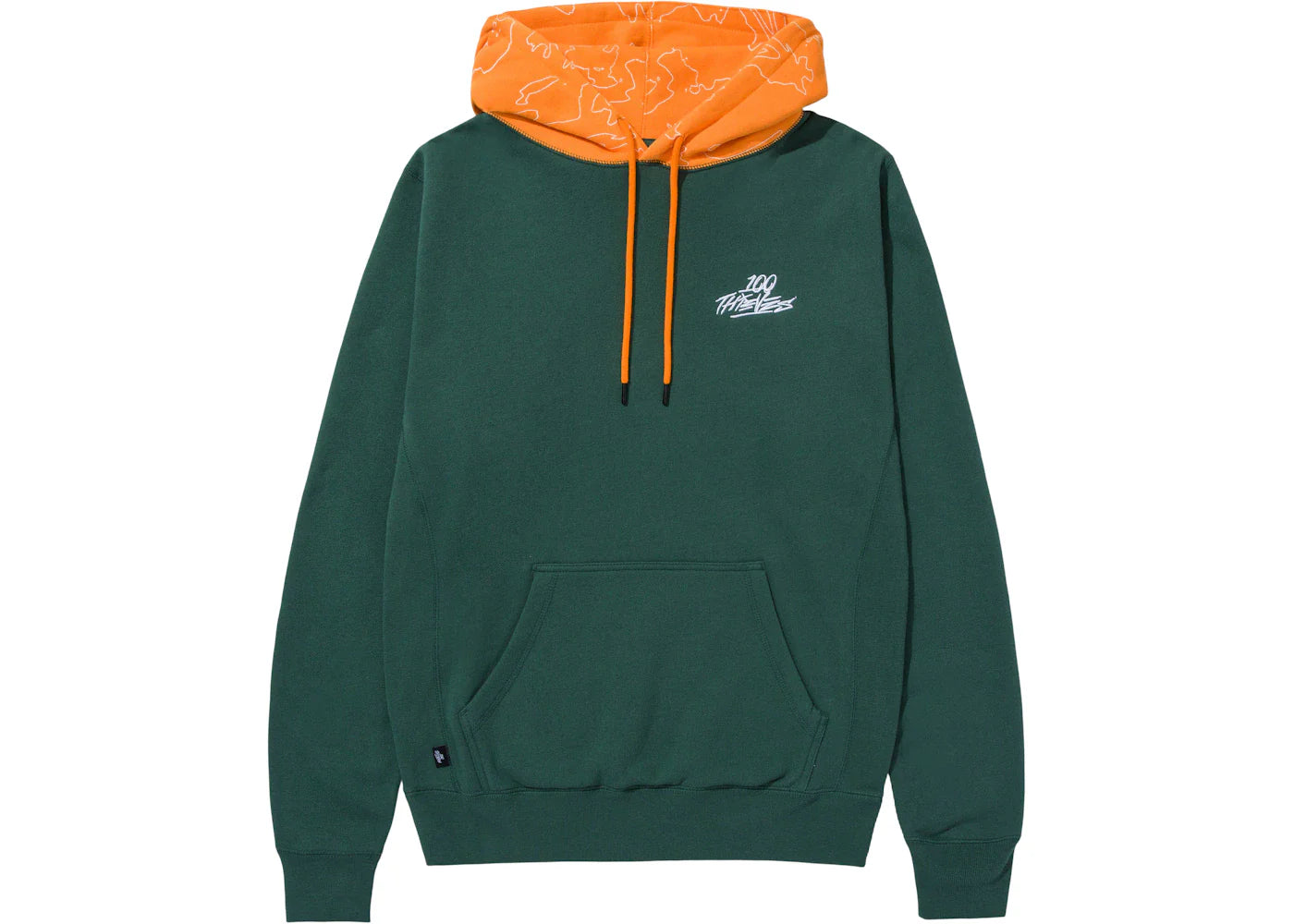100 Thieves Foundations Geoprint Hoodie Alpine/Orange