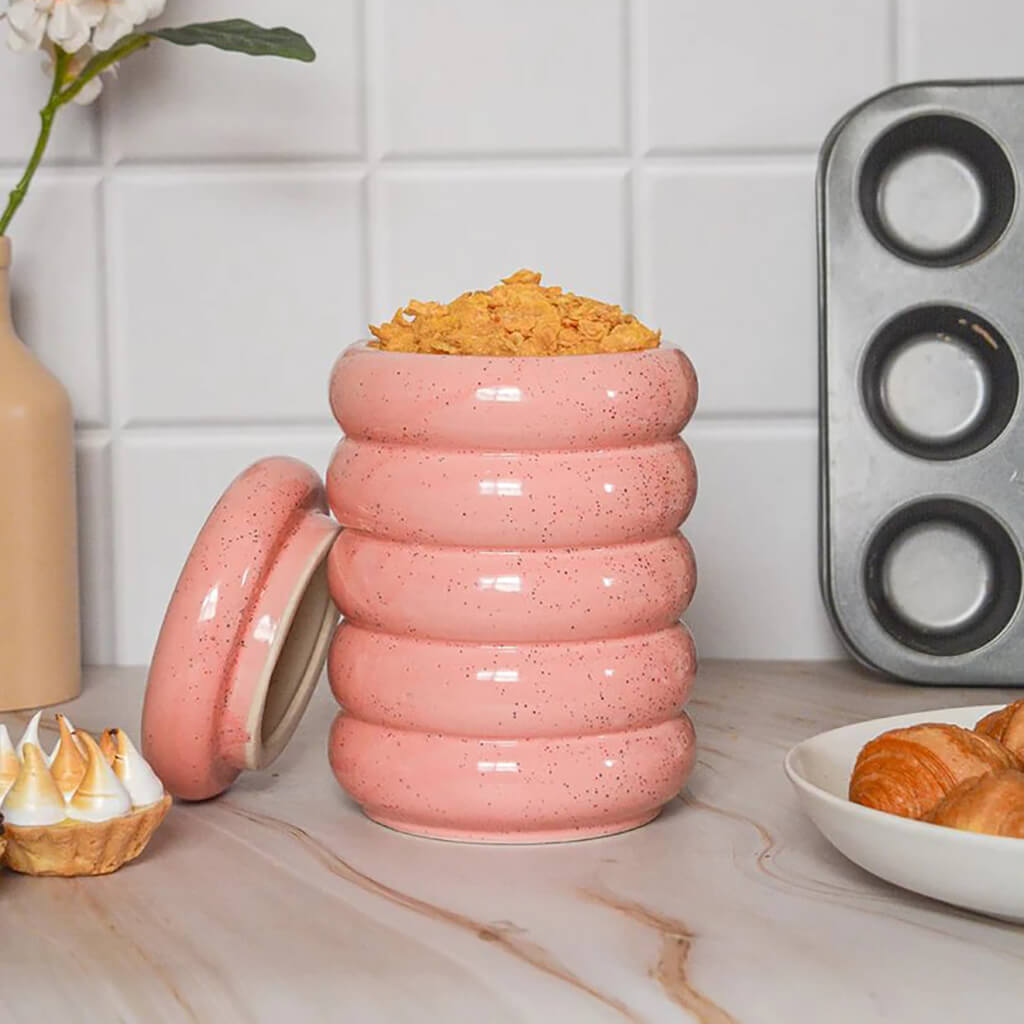 Hollyhock Ceramic Snack Jar
